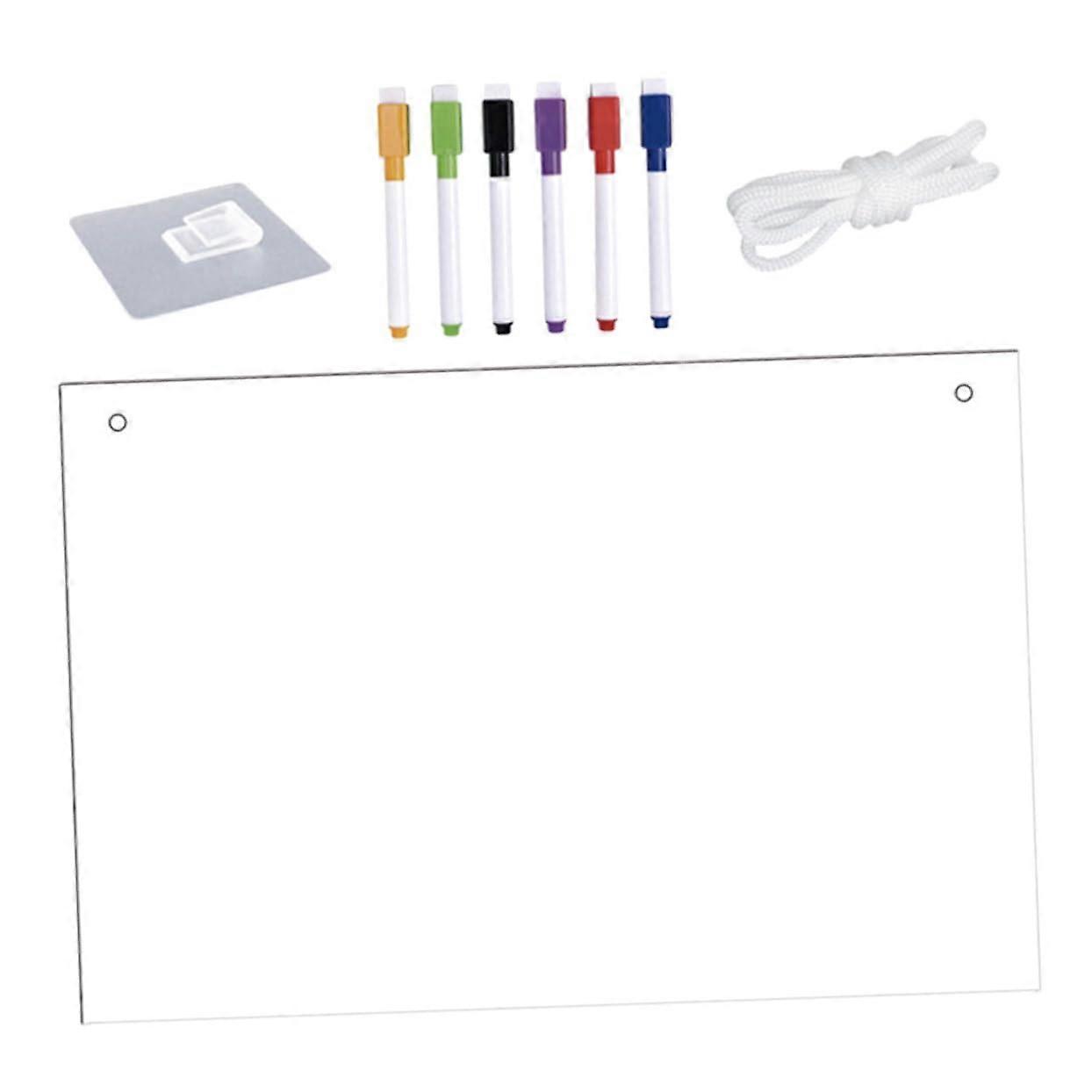 Hanging DryWipe Acrylic Whiteboard with Markers for Use in the Office and Classroom Easy to Clean Whiteboard