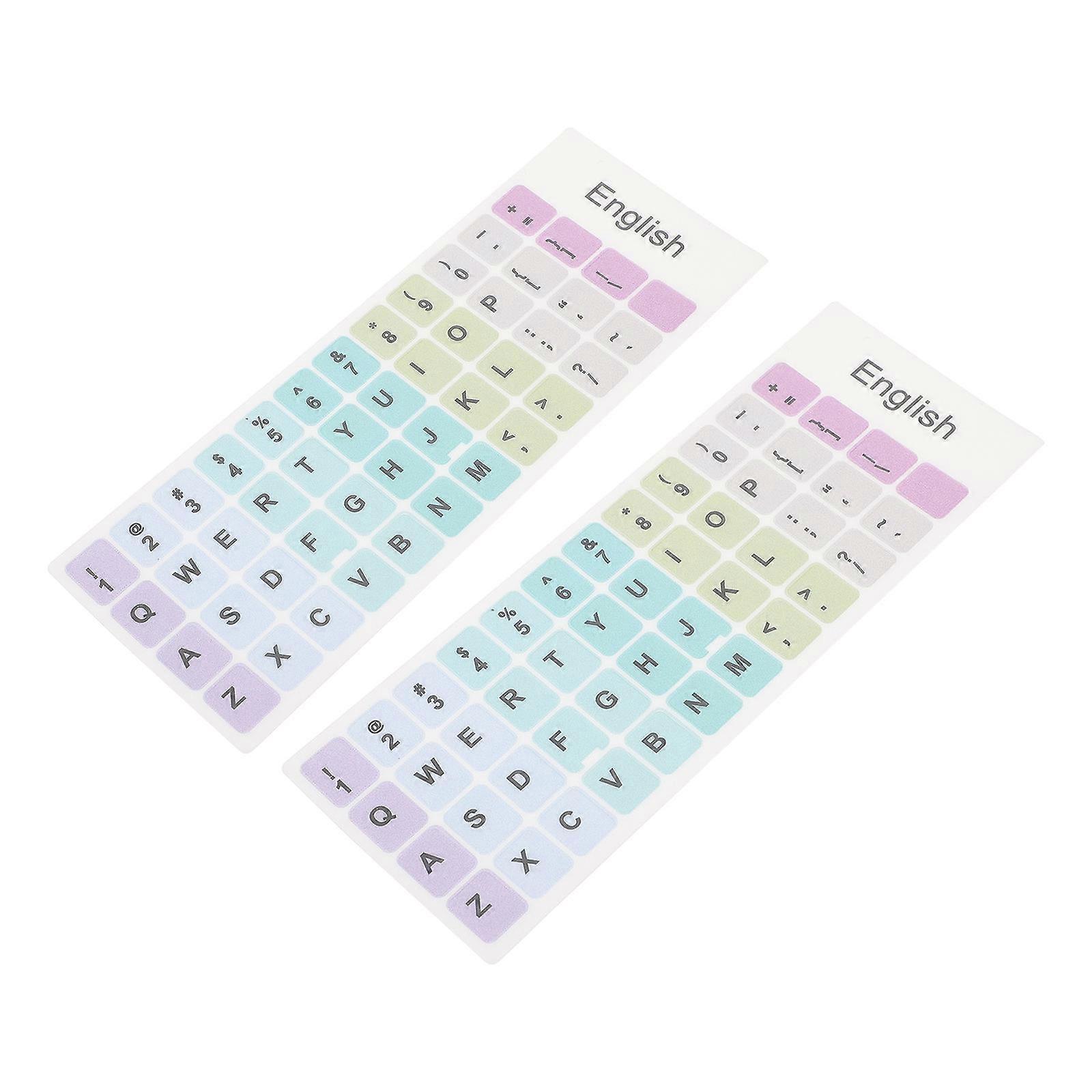 2 Sheets Universal English Keyboard Stickers Decals for Decoration