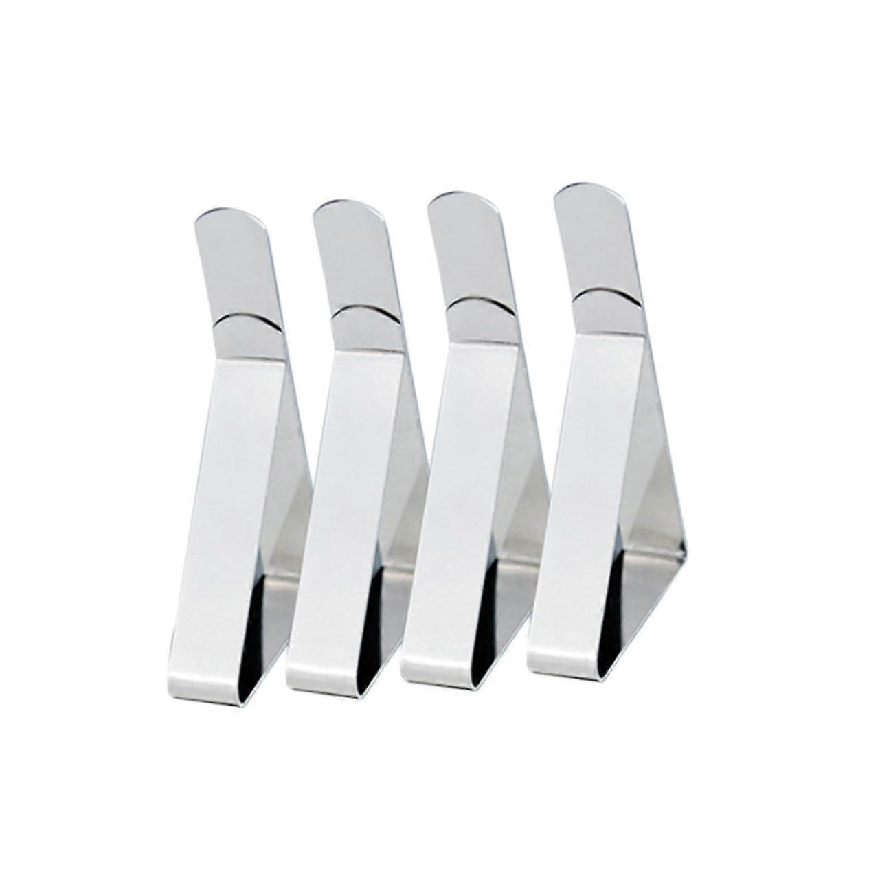 Tablecloth Holders Pack of 10, Silver Elastic Clips for Tablecloths, Table Clips for Picnic and Outdoor Tables