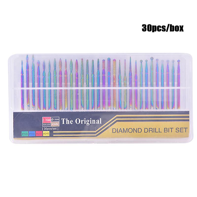 10/30pcs Nail Drill Bits Ceramic Head Nail Cuticle Polishing Manicure Art Tools