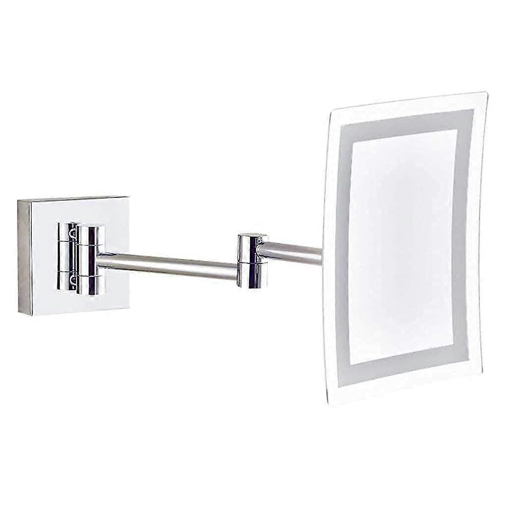 Folding LED Cosmetic Mirror, Single Sided Magnification for Dressing Tables