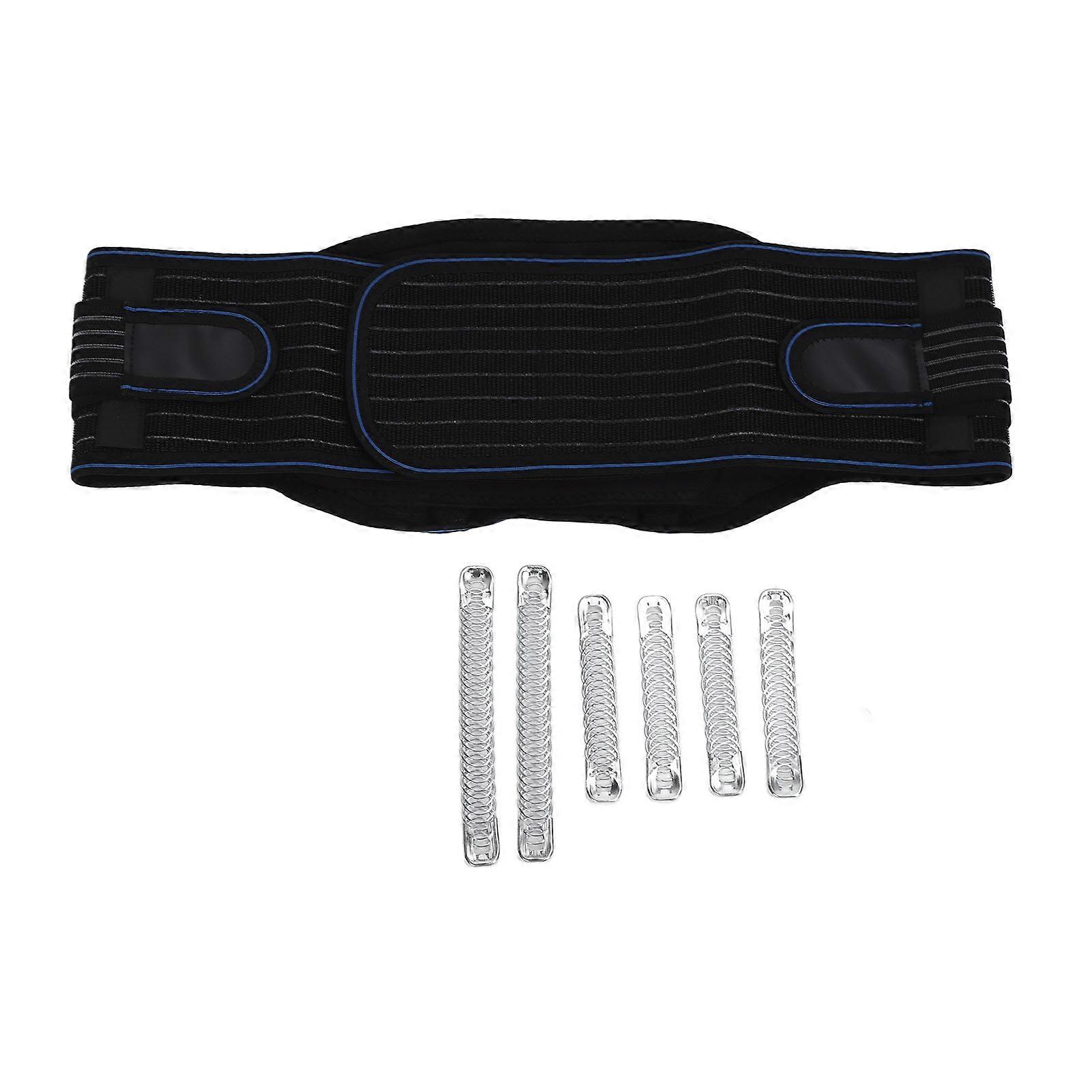 Lower Back Support Adjustable Vertical Bracing Double Layers Widely Used Backbrace with 6 Springs for Cycling Training