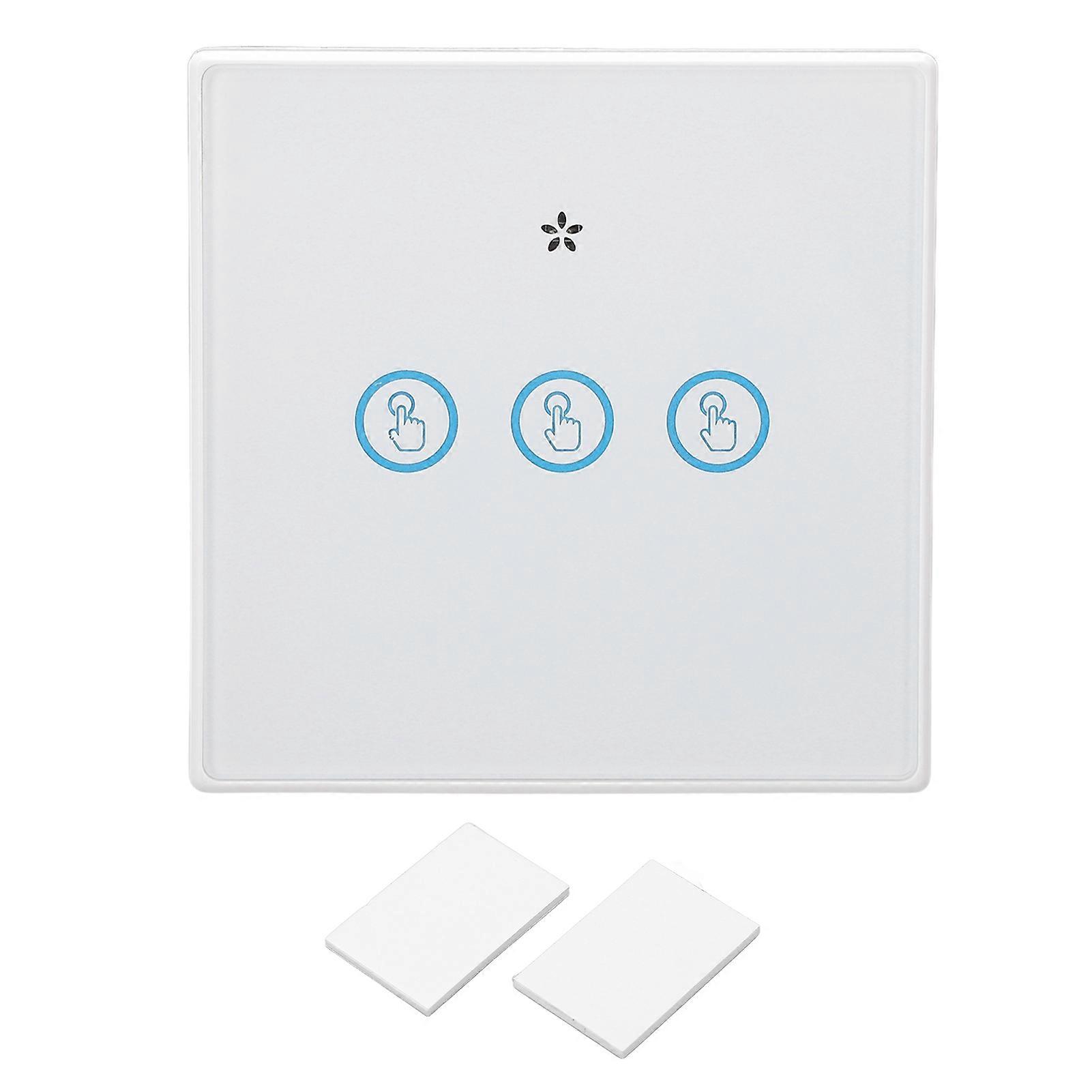 Smart Wireless Touch Panel Switch 433MHz Wiring Free Remote Control Waterproof for Home