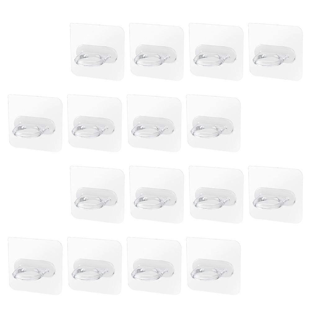 Transparent Adhesive Hook Rack for Bathroom, Kitchen & Home – Space Saving Wall Mounted Storage Hooks for Shower Bottles, No Drilling Required