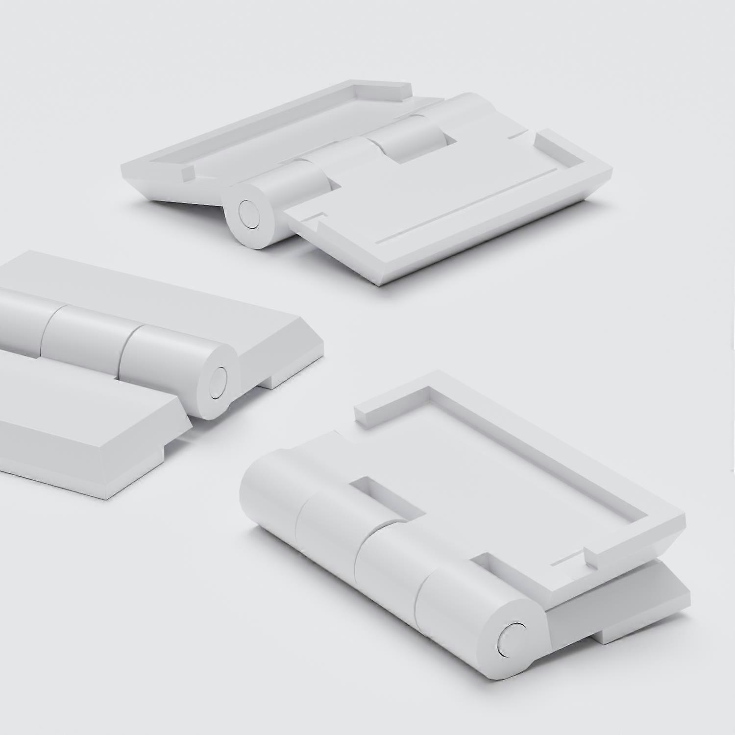 5x White Acrylic Hinges, 32mm, Piano Hinges