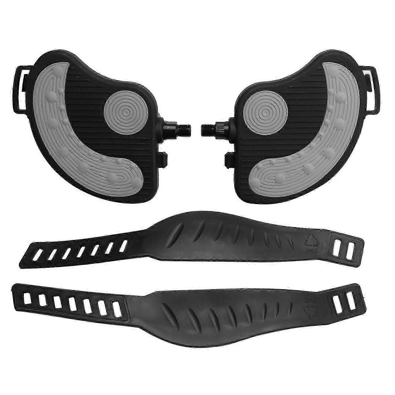 Exercise Bike Pedals with Straps for Spin Bike and Indoor Stationary Exercise Bike, 1/2inch DS