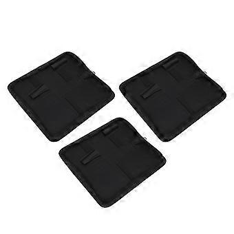 3pcs Tesoura Titular Bolsa Grande Capacidade Leve Portátil Preto Tesoura Bolsa para Salon Barber StoresYMMR)