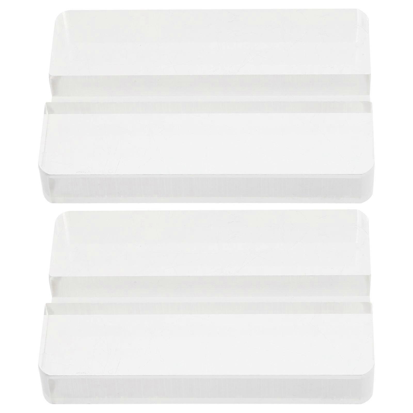 Clear Card Holder Acrylic Desktop Card Supports Display Sign Holder Simple Design 7.5X5X1.2CM 2Pcs