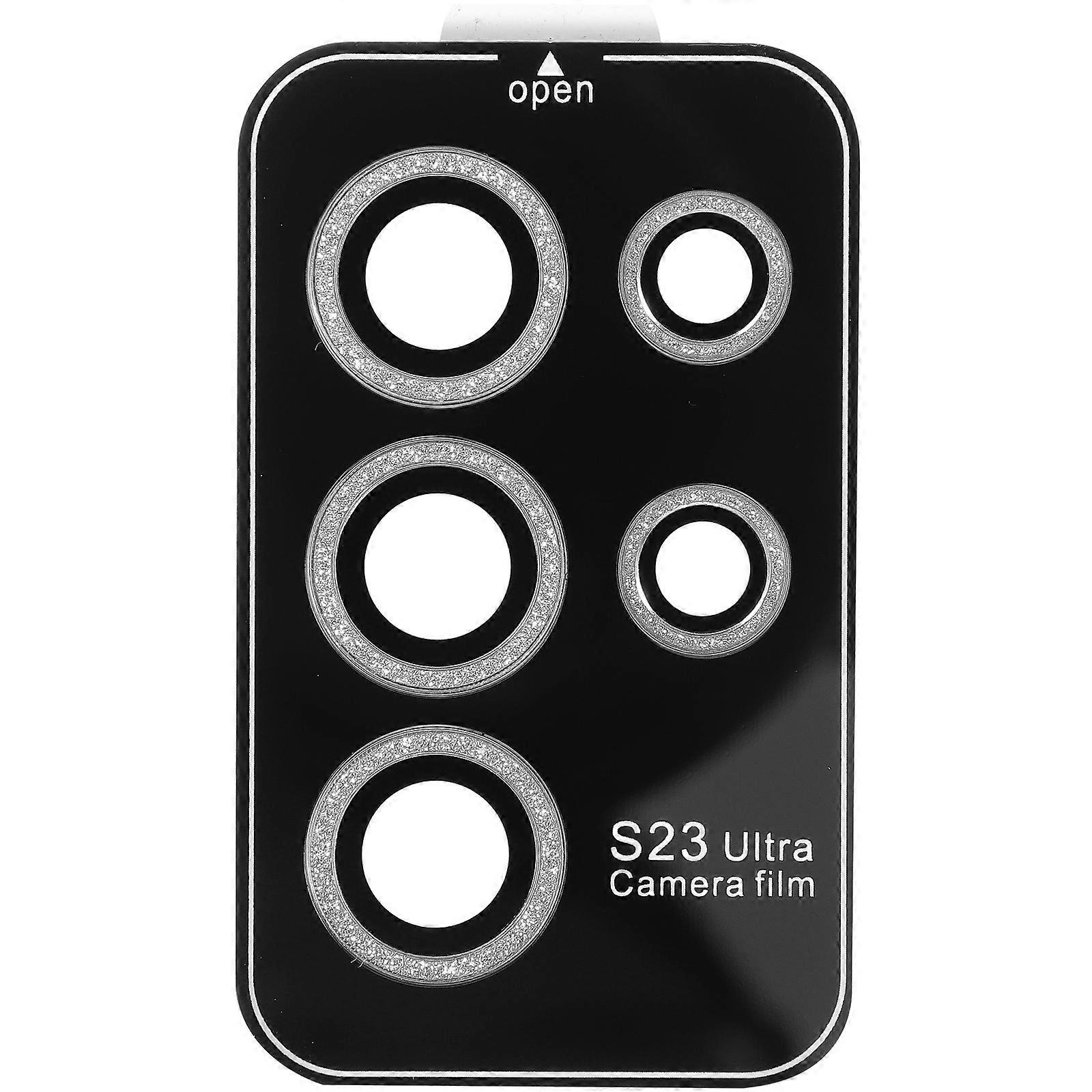 Tempered Glass Camera Lens Protective Cover Compatible With Galaxy S23 Ultra Practical Design Flash Compatibility 1Set