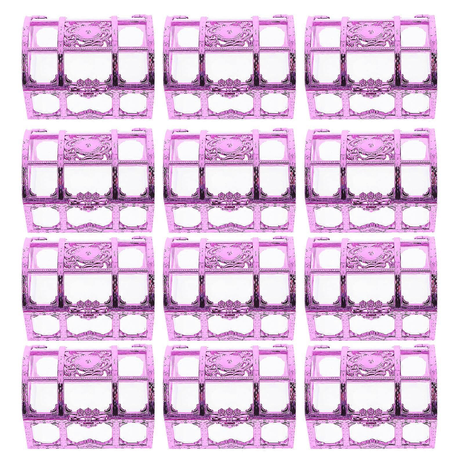 Purple Wedding Candy Box for Cake 12Pcs Clear Candy Boxes Gift Packaging