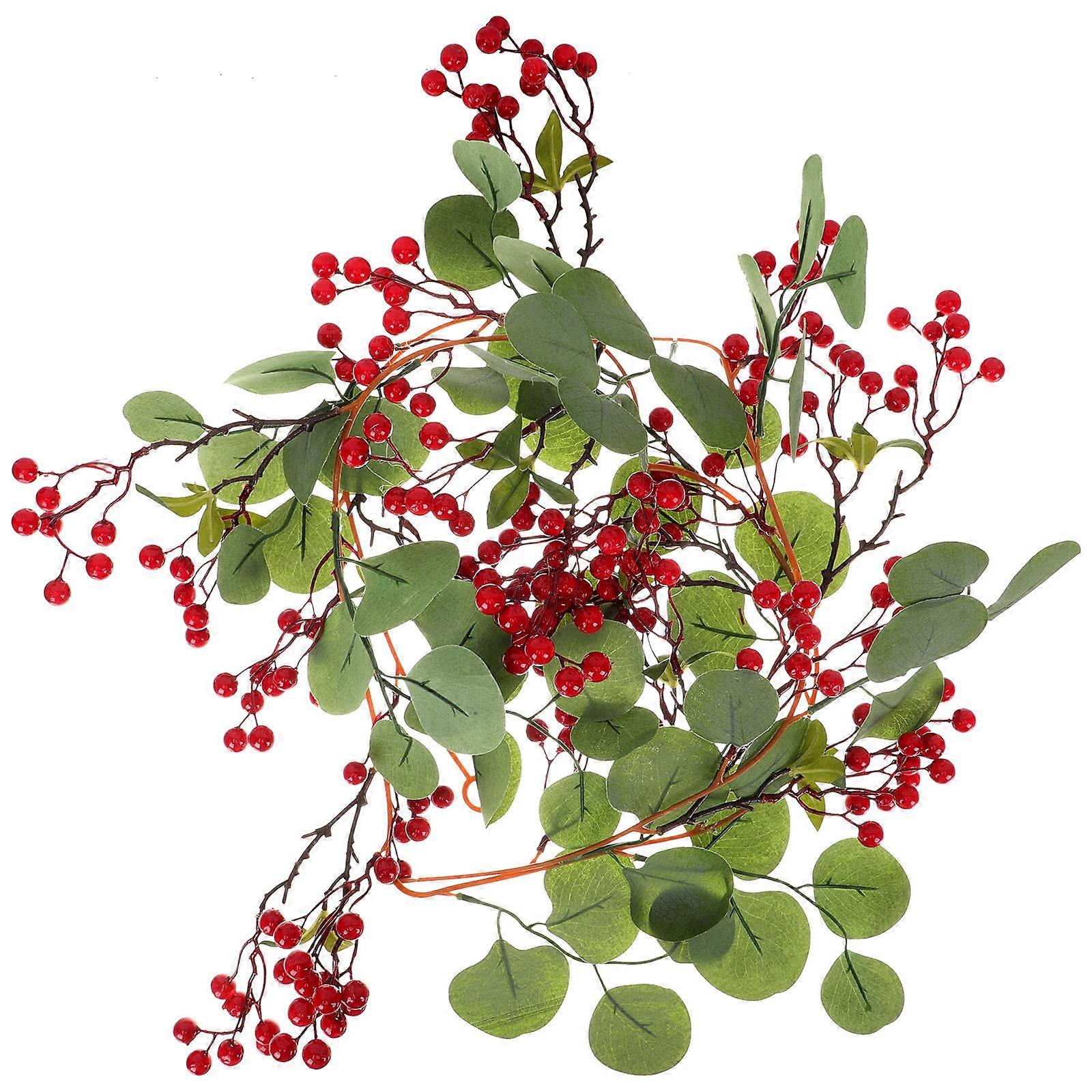 Artificial Eucalyptus Vine Simulation Red Berry Vine for Decor String