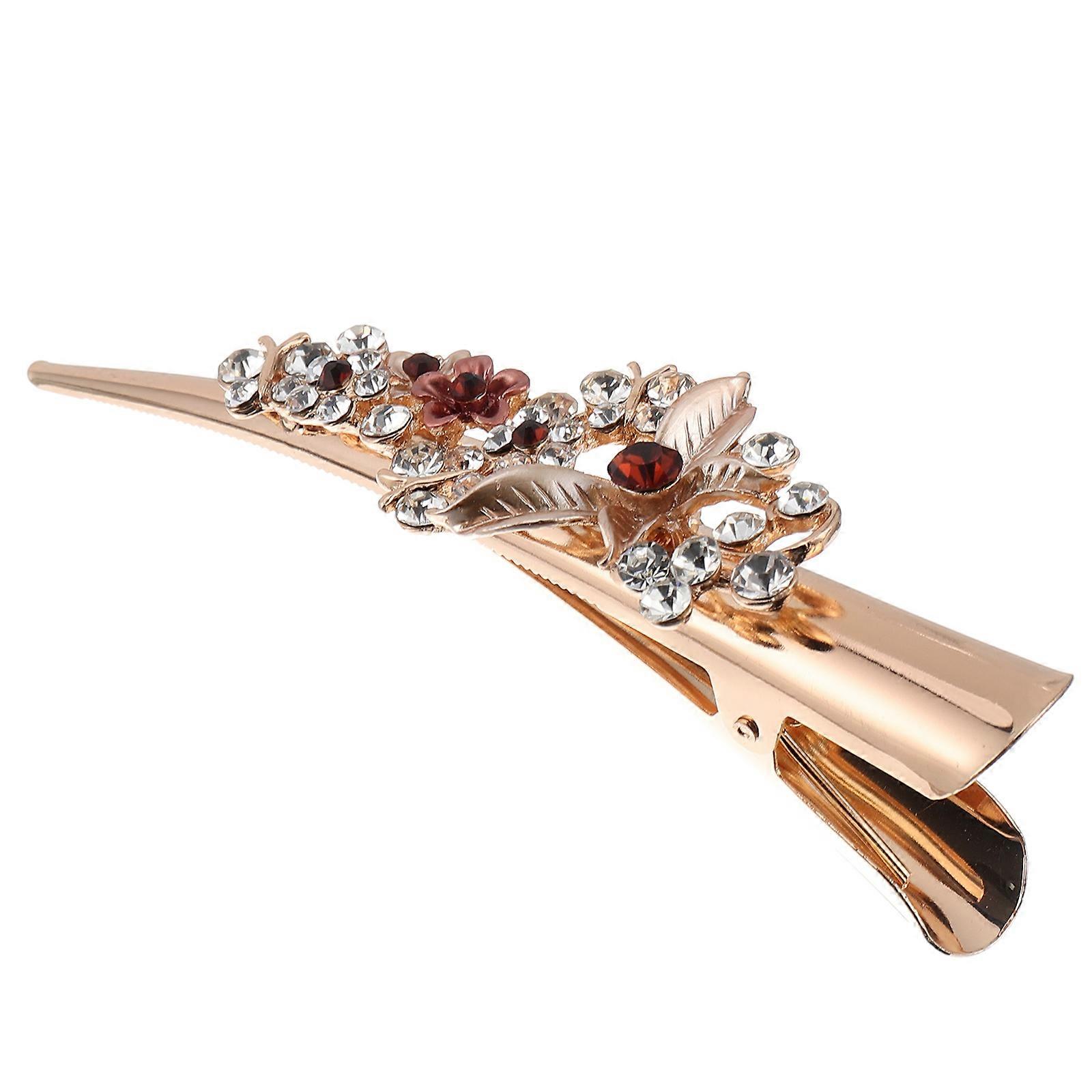 Here's a polished and professional product description based on your input:
**Delicate Coffee Color Flower Hair Clip for Women – Elegant