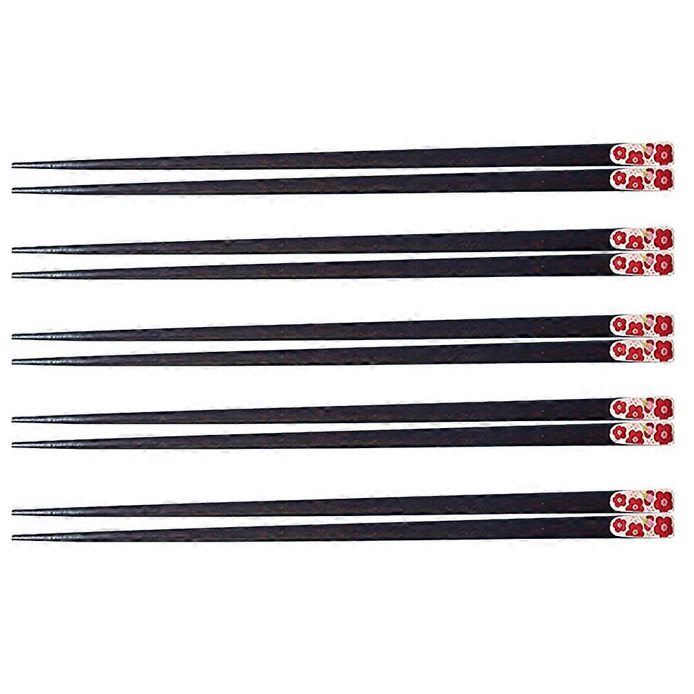 Chopstick Set Japanese Style Reusable for Household Users 23X0.5X0.5cm 5 Pairs