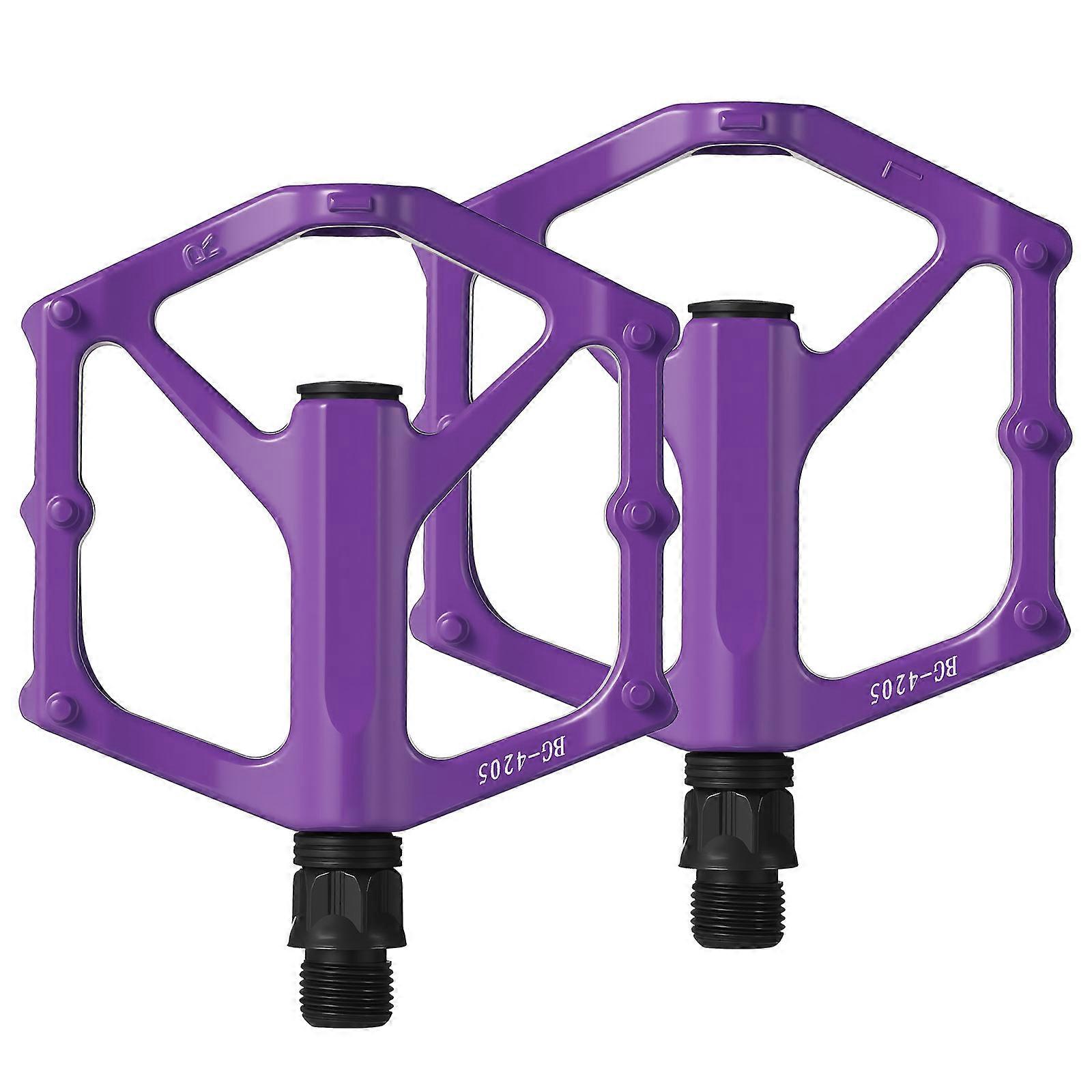 Lightweight Aluminum Alloy Mountain Bike Pedals – Sturdy Flat Platform Non Slip Bicycle Pedal Replacement for Road and Electric Bikes, Durable