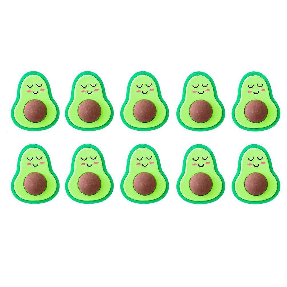 Adorable Avocado Shaped Erasers Made of Durable TPR Material for Students Use Green 18pcs
