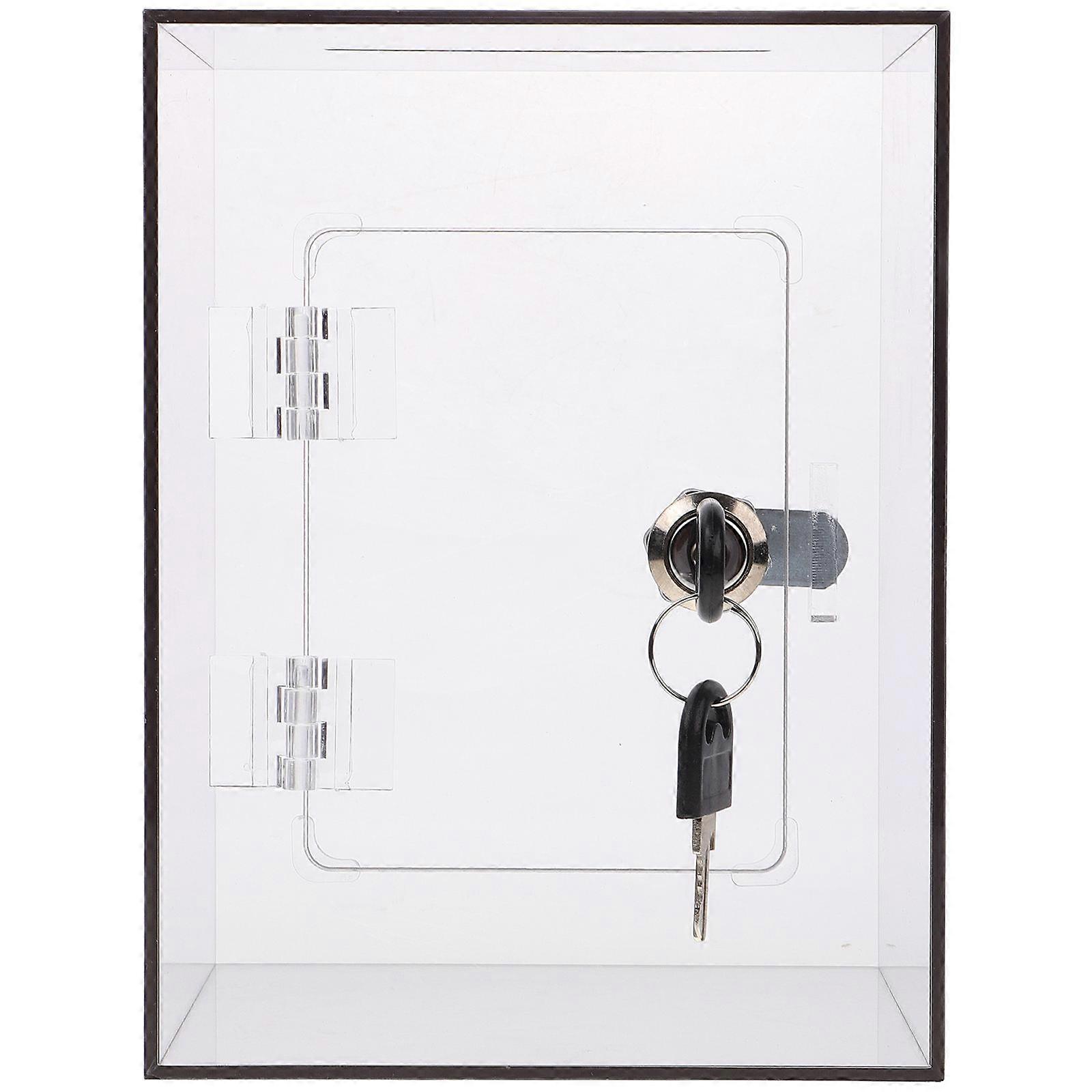 Acrylic Lockable Money Box for Poker Tables & Events – Transparent Design with Full Visibility for Fundraising and Donations