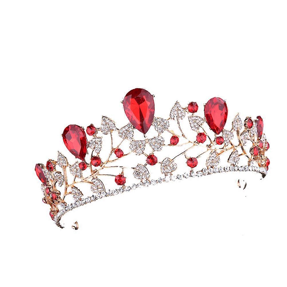 سبيكة فاخرة وتاج حجر الراين للنساء الكمال الزفاف الشعر اكسسوار حجم يناسب معظم