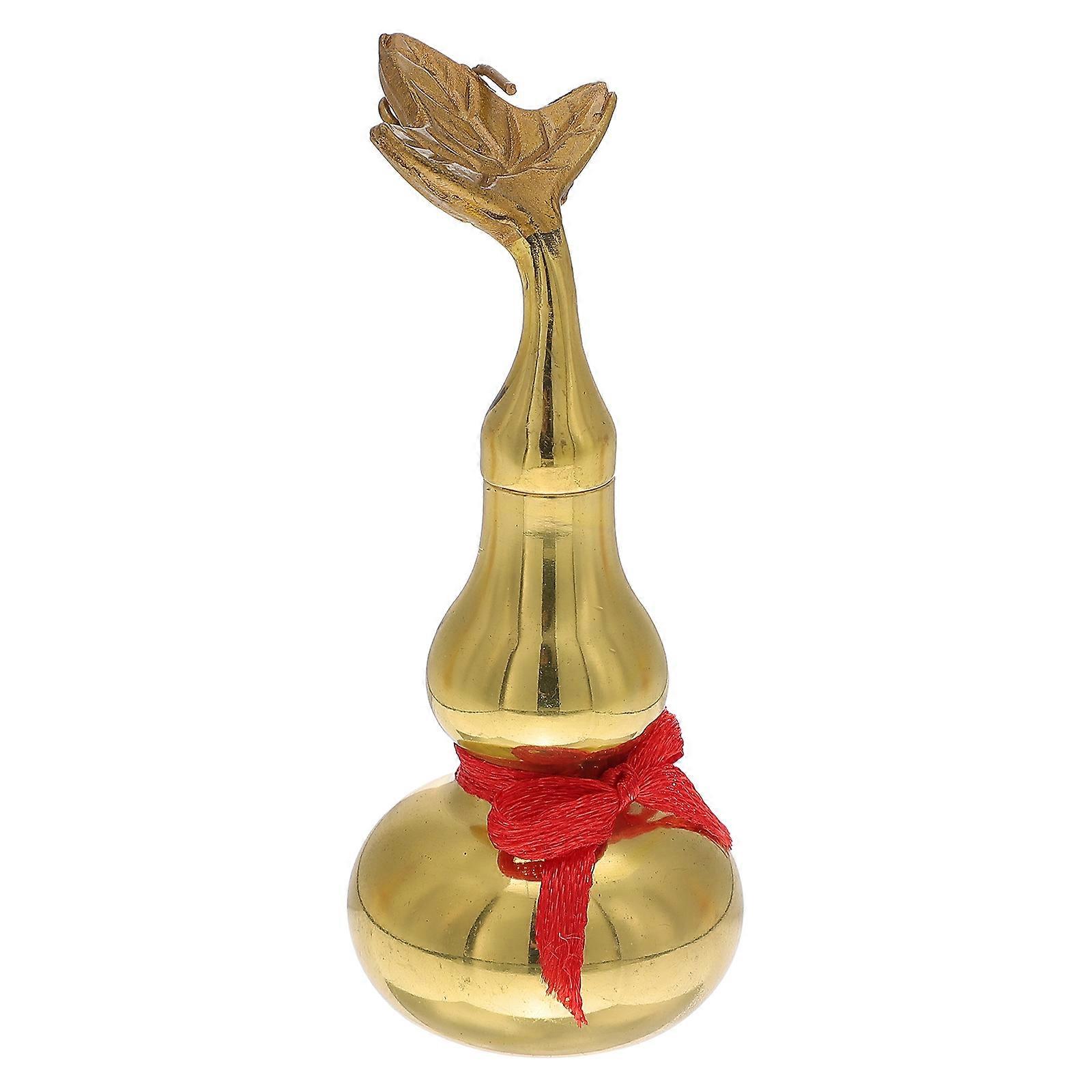 Copper Craft Gourd Ornament for Feng Shui Home Office Decor – Stylish Compact Adornment for Friends and Family