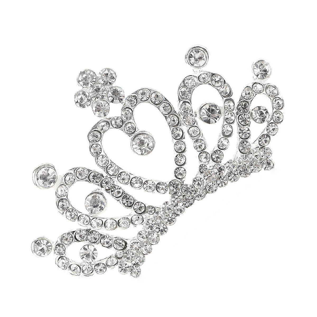 Sparkling Rhinestone Crown Tiara for Kids with Silver Color and Durable Material Lightweight and