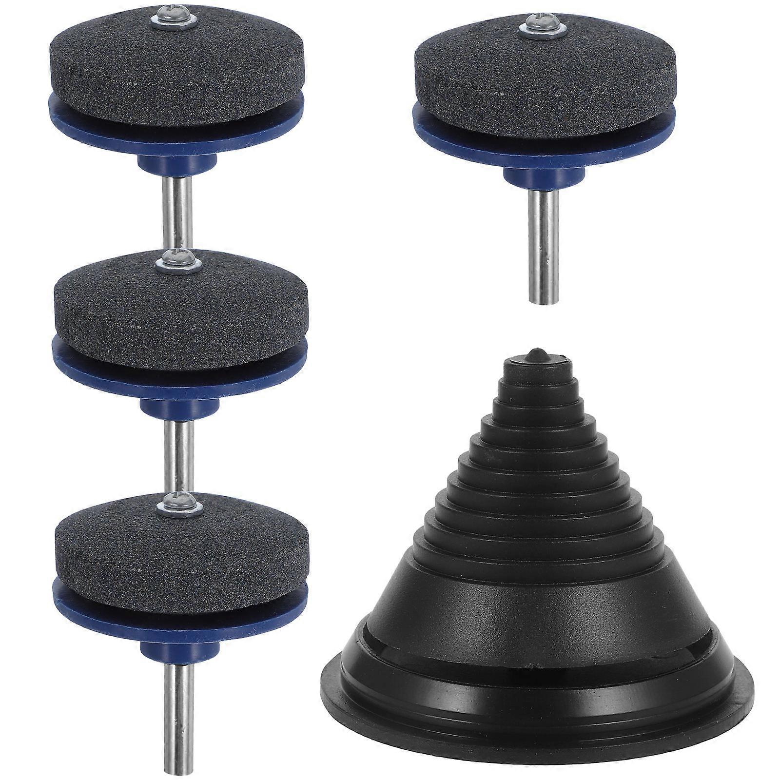 Round Sharpening Stone for Professional Use Made of Fused Alumina Black Color Compact Lightweight