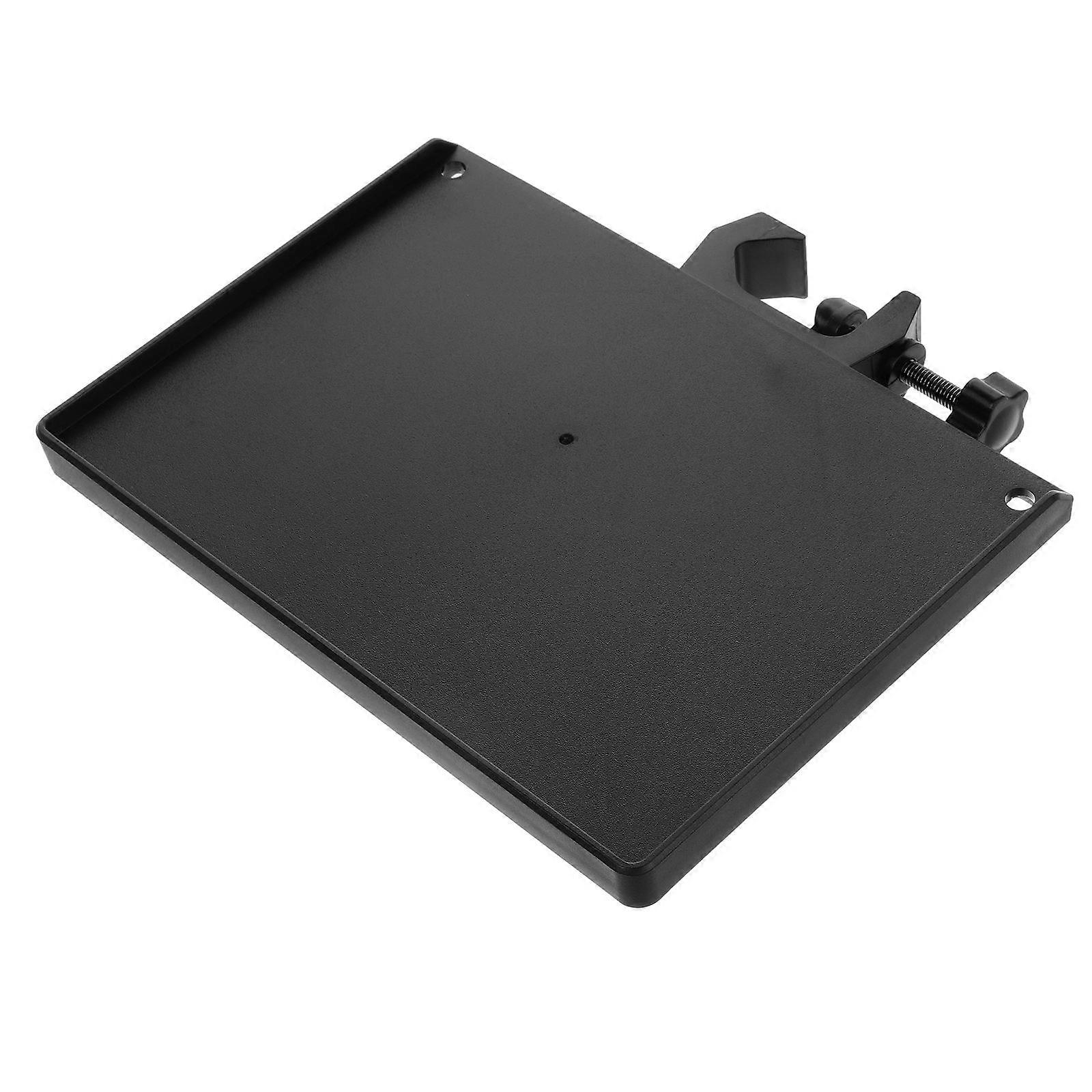 Plastic Microphone Stand Tray with Sound Card Holder, Durable Compact Mic Stand Organizer for Musicians, Live Broadcast, Recording & Performance