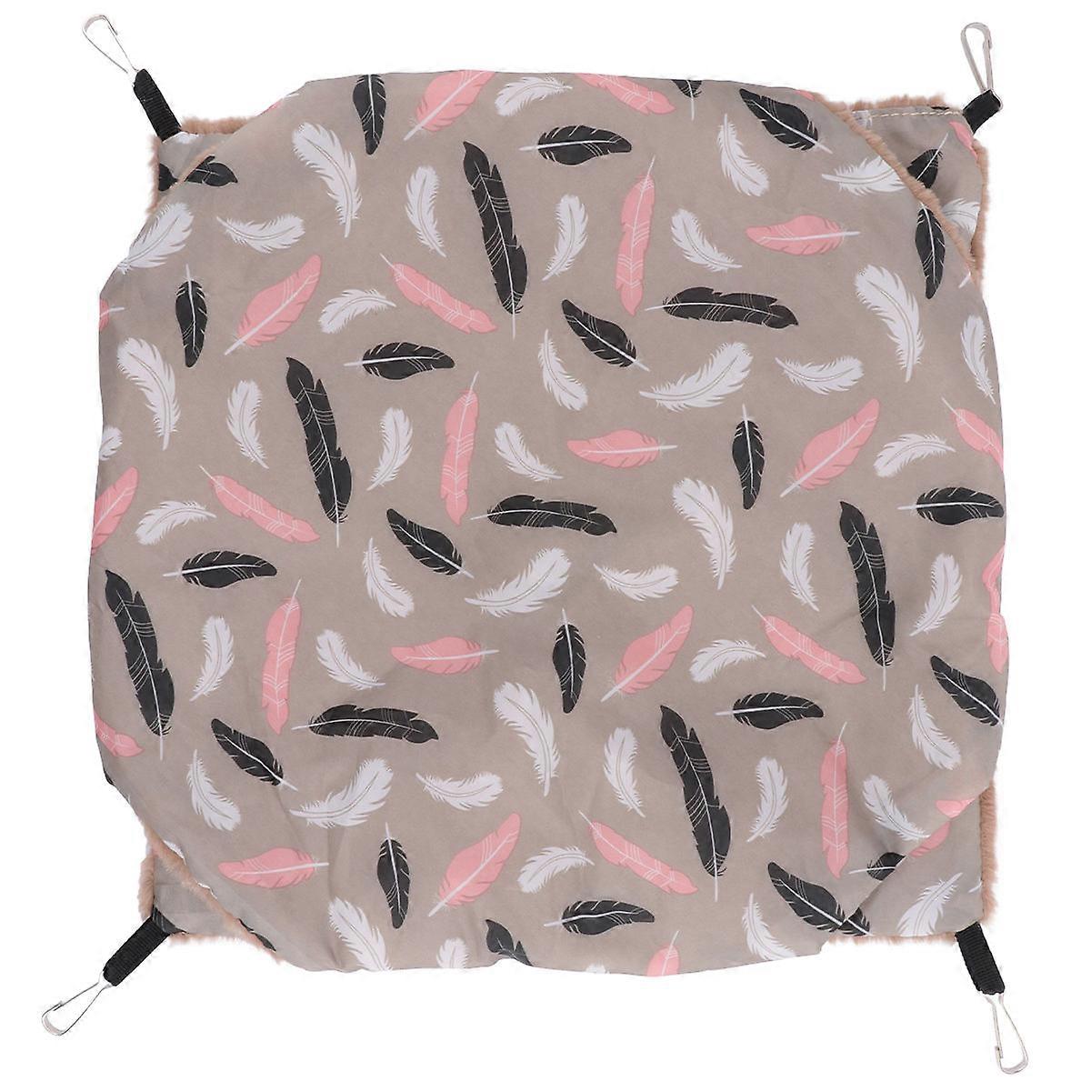 Plush Hammock Hamster Hammock Dual Use Brown Comfortable Polyester Pet Bed for Pets