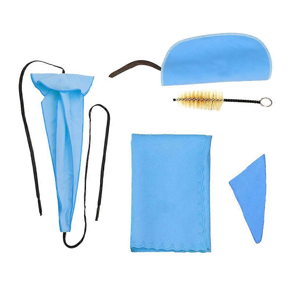 Brass Woodwind Cleaning Kit For Saxophone Clarinet Flute Instrument Maintenance Triangular Washable Design 5Pcs