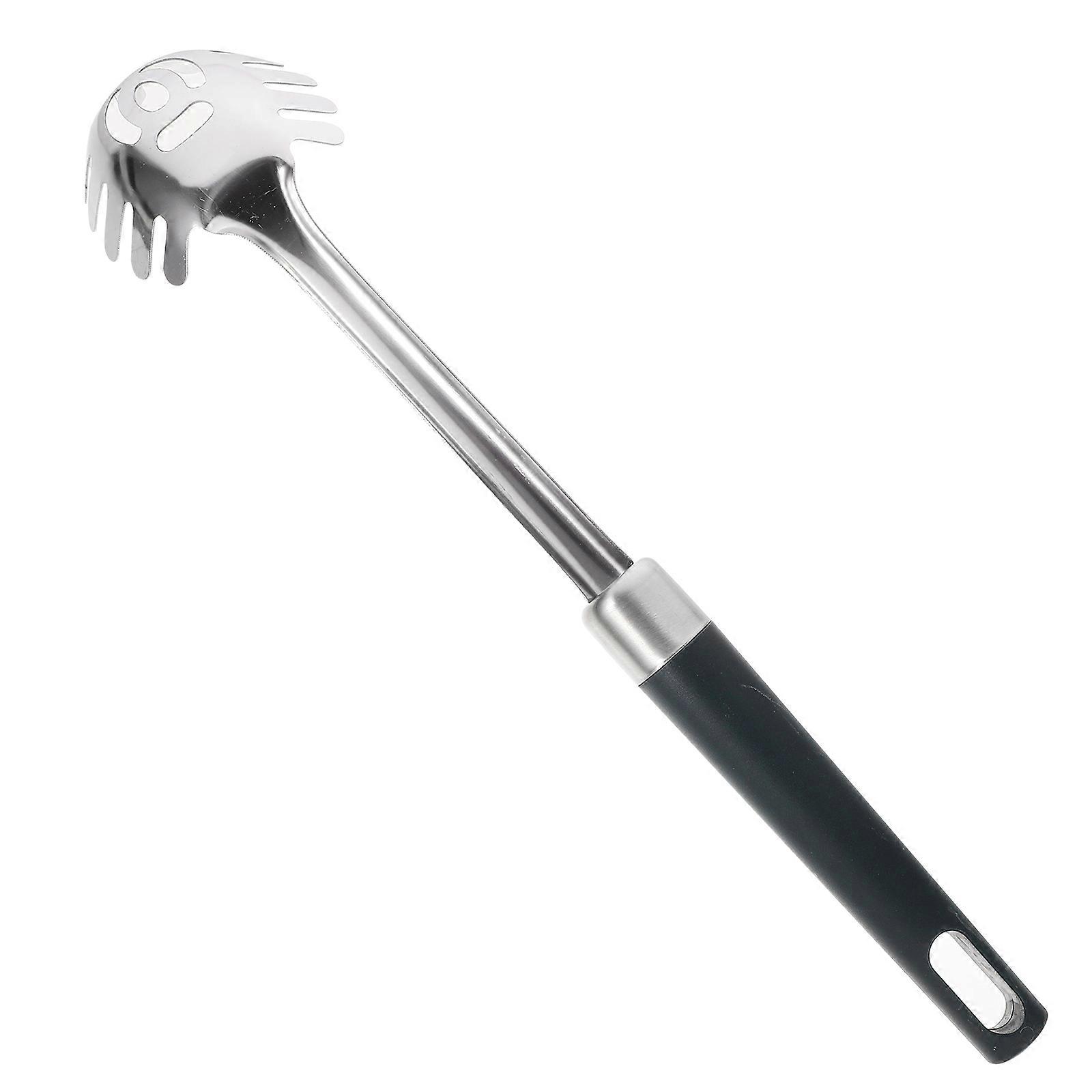 Stainless Steel Kitchen Utensils with Ergonomic Vacuum Handle for Home Cooking Pasta Server