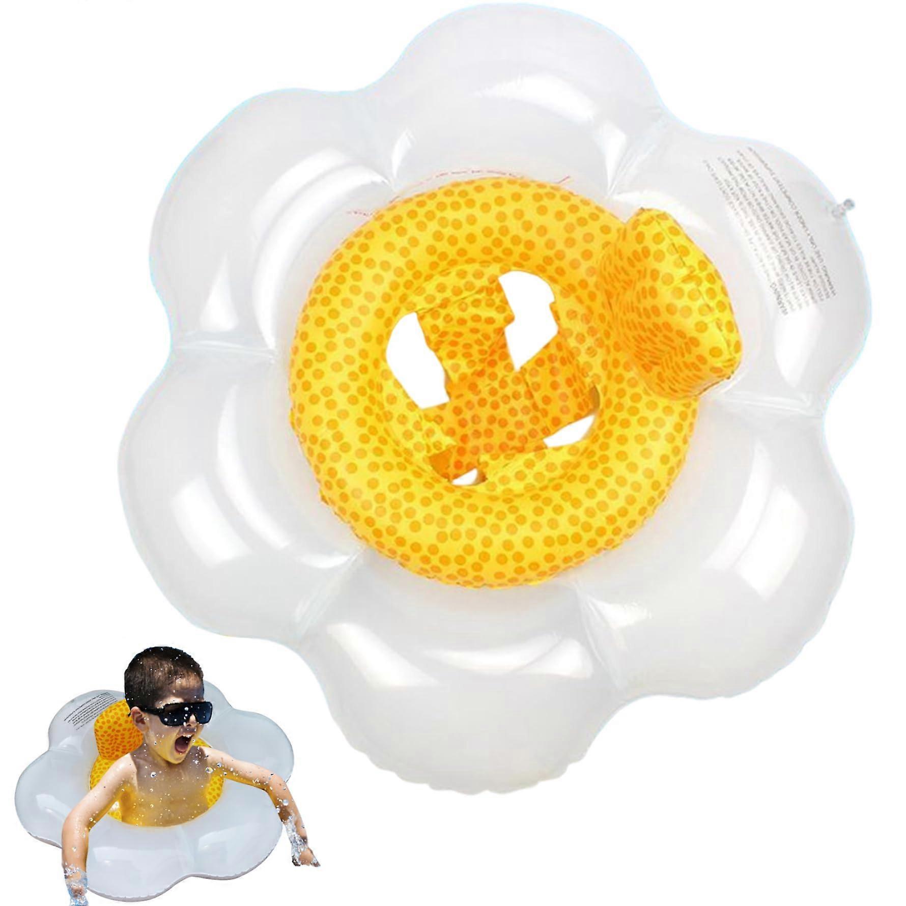 Baby Bading Ring - 27.6 x 31.5 Inch Inflatable PVC Flower Shape Pool Float for Children 0-4 Years Old