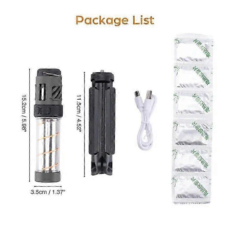 Mosquito Killer Lamp Portable Lantern Camping Tent Mosquito Repellent Large Capacity Lighting Flashlight With Triangle Bracke