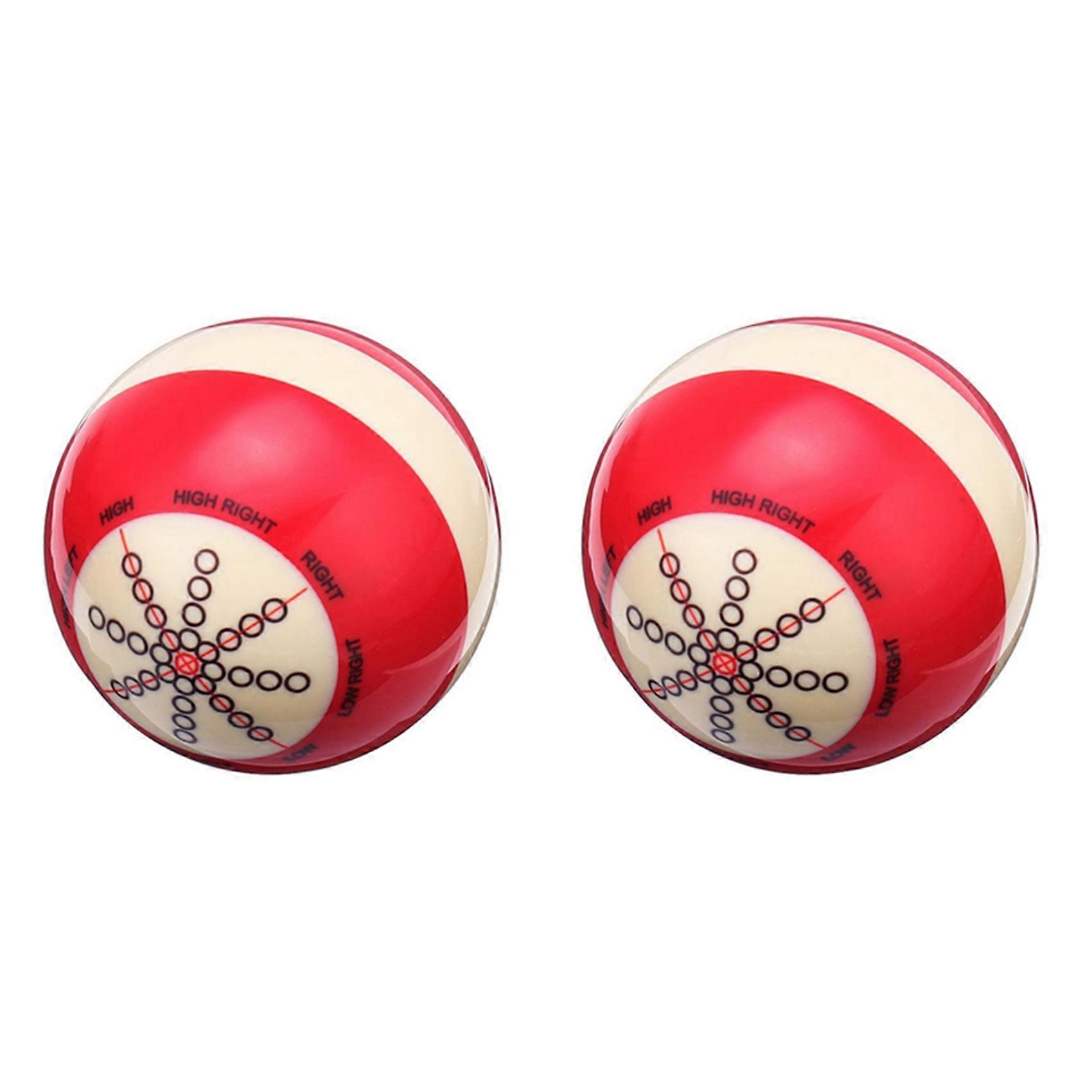 2Pcs 57mm White Red Resin Billiards Spot Pool Snooker Practice Training Cue Balls Sports for Beginne