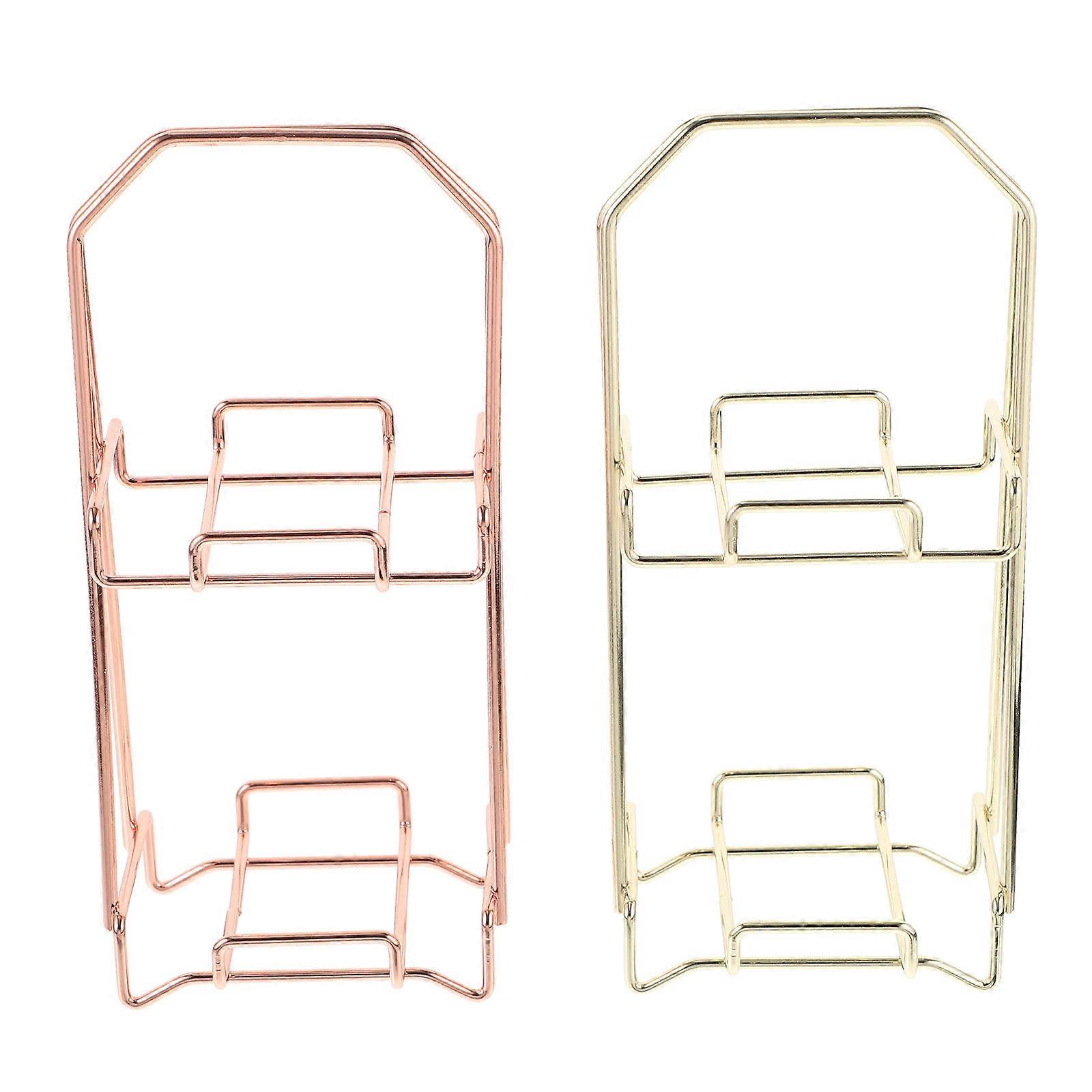 Beauty Sponge Holder Stand 2Pcs Double-layer Stylish Egg Storage Rack Convenient Organization For Makeup Preparation