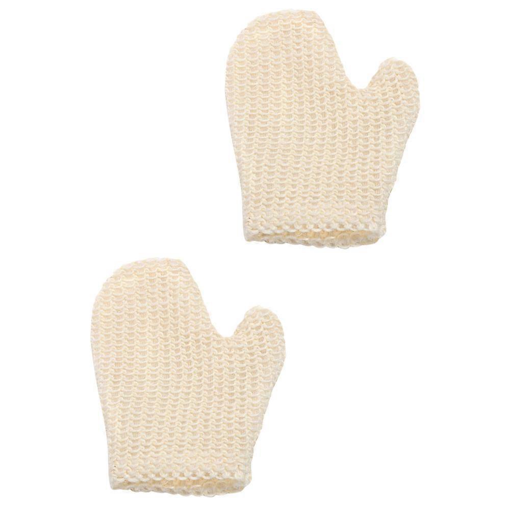 Exfoliating Body Scrub Glove 2Set Simple Rubbing Design for Bathing Shower