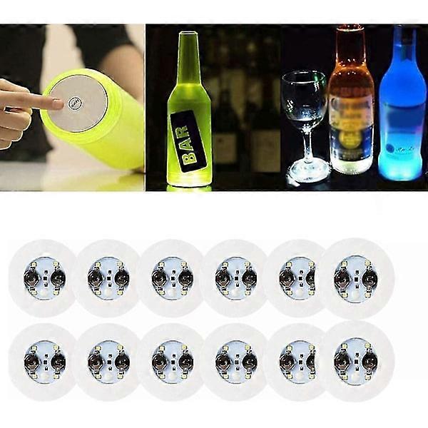 LED coasters, 12-pack illuminated coasters, LED bottle lights