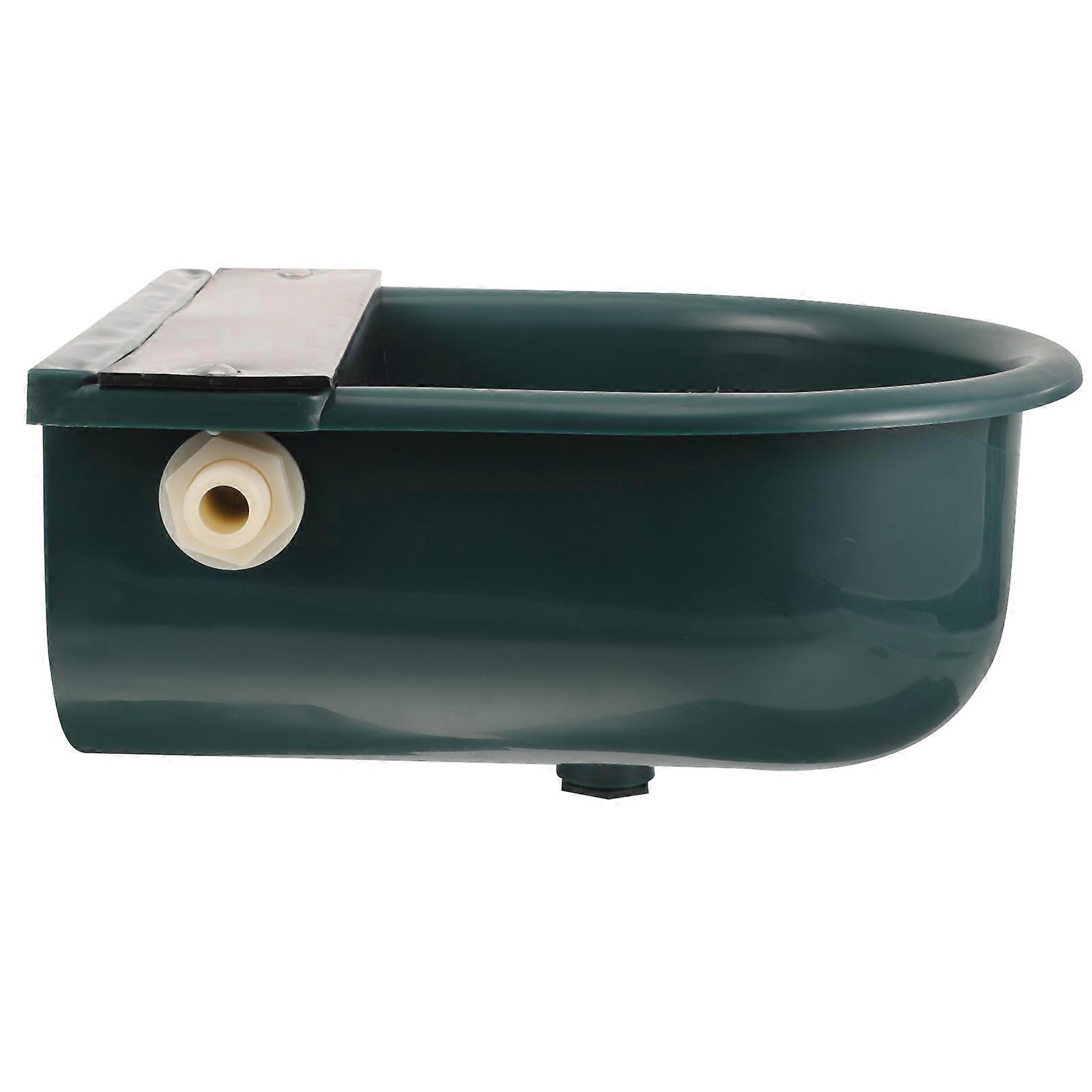 Automatic Livestock Water Bowl with Float Valve & Splash Proof Design, Durable Plastic Feeder for Cattle, Goats, and Pigs – Farm Use