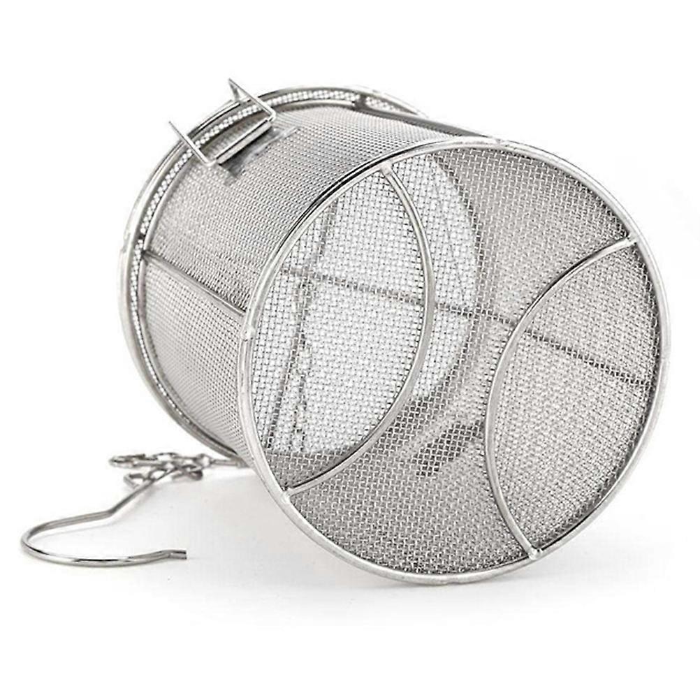 Stainless Steel Spice Infuser Filter Basket for Soup Tea Brewing   Multi Use Cooking Tool with Chain Hook for Easy Storage