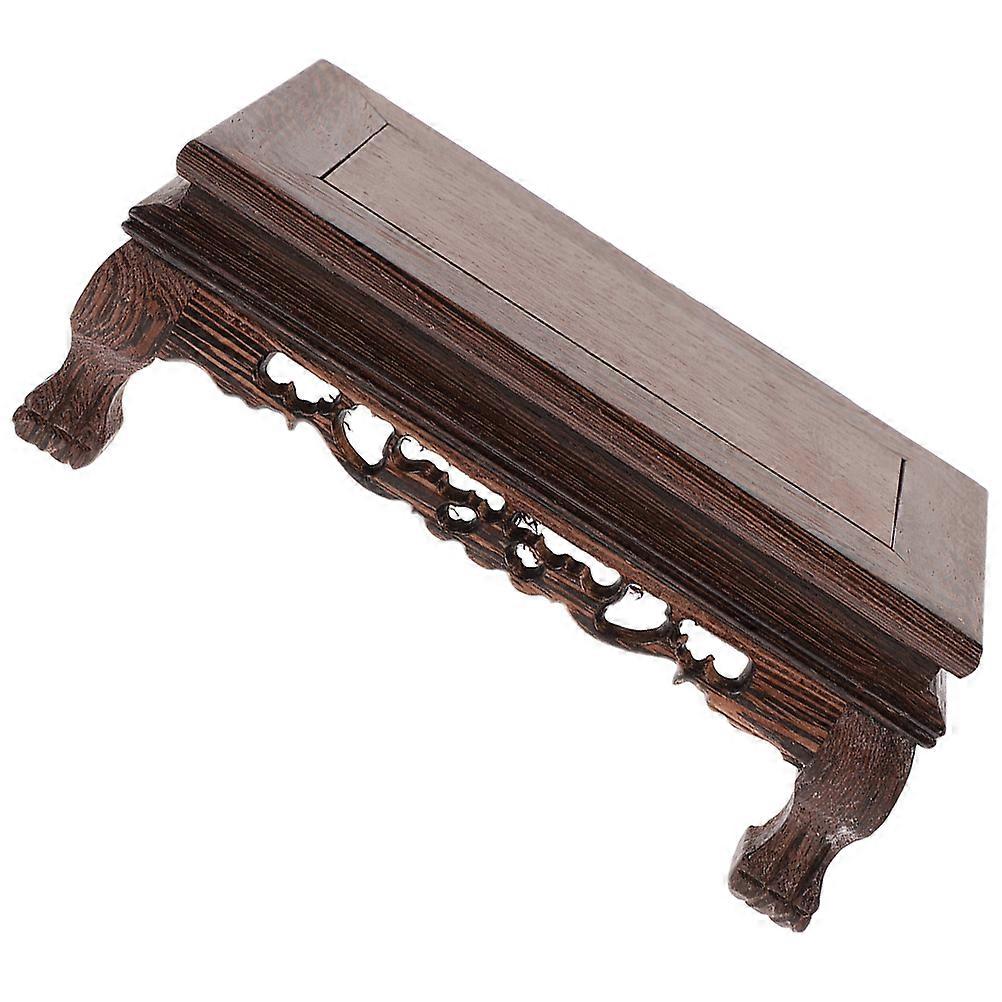 Sturdy Rectangular Wooden Plant Stand Pedestal for Indoor Flowerpots, Succulent Planters & – Display Base for Home and Office Use
