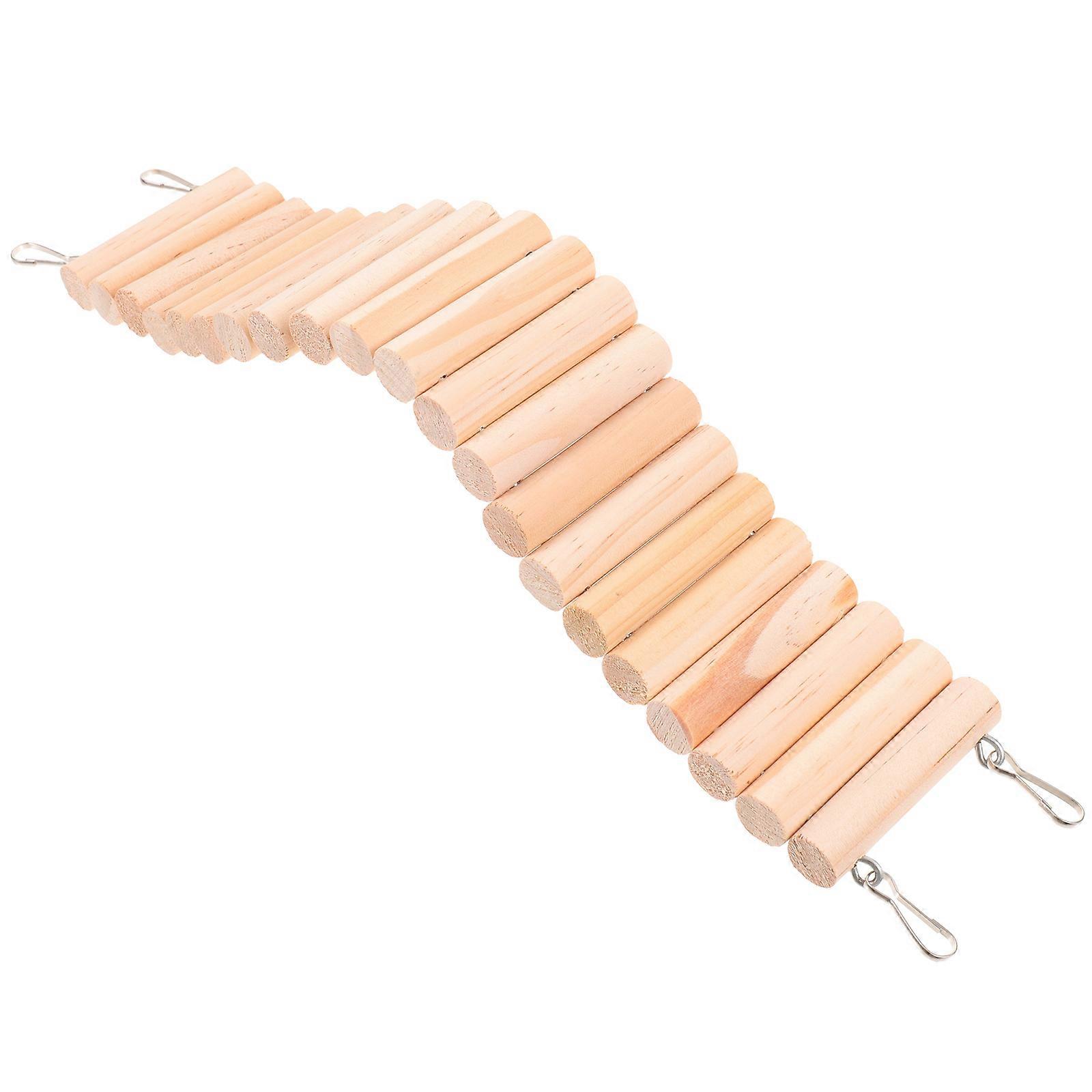 Wooden Ladder Toy for Hamsters and Guinea Pigs Beige Color Safe and Odor Free