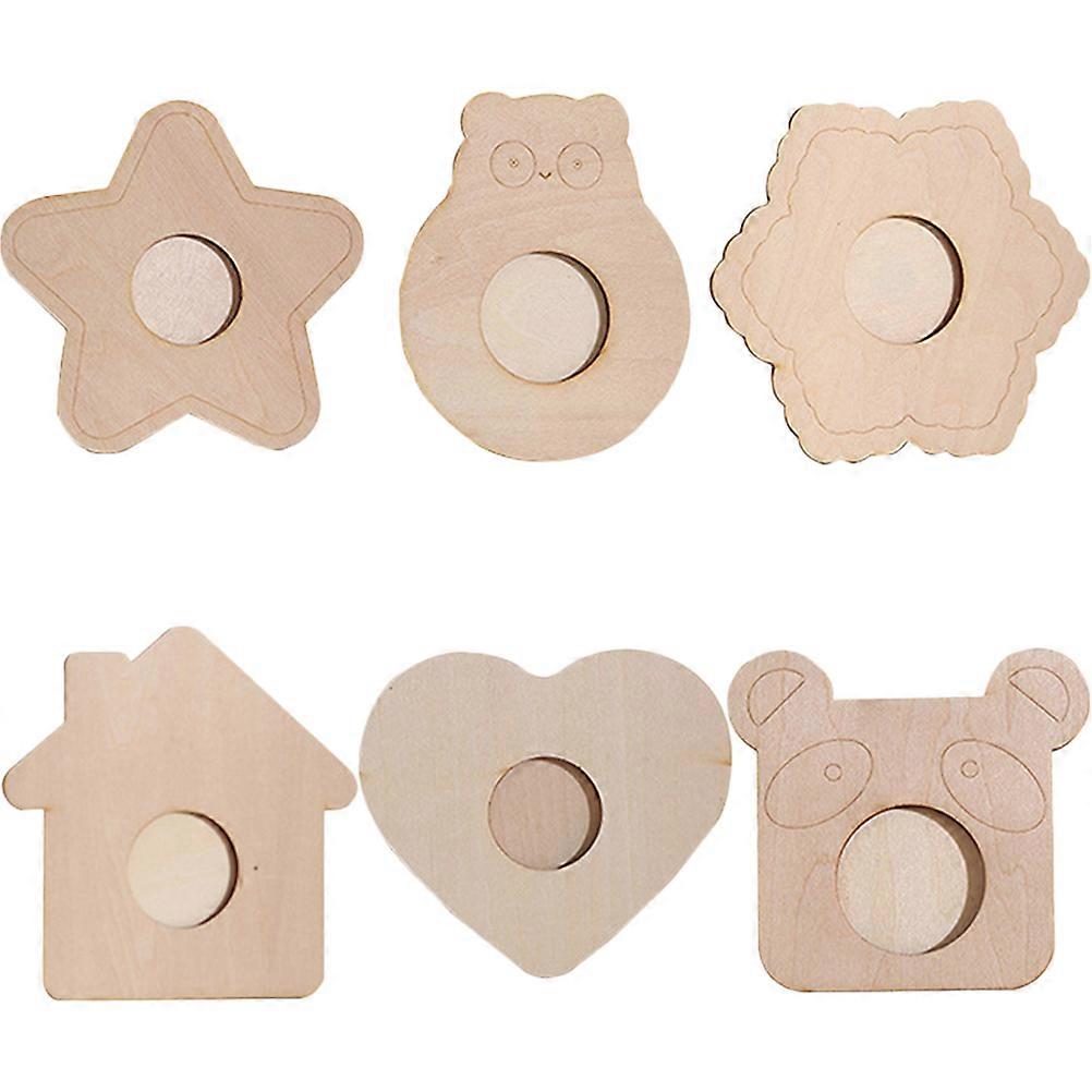 Wood Frames Craft For Creative Kids Suitable For Parent-Child DIY Time Natural Unfinished 6Set