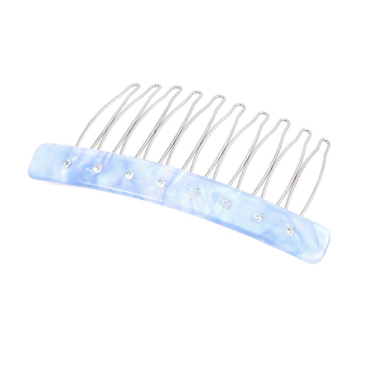 Rhinestone Hair Comb Fashion Accessory For Women Girls In Blue For Weddings Proms Parties 1Pack