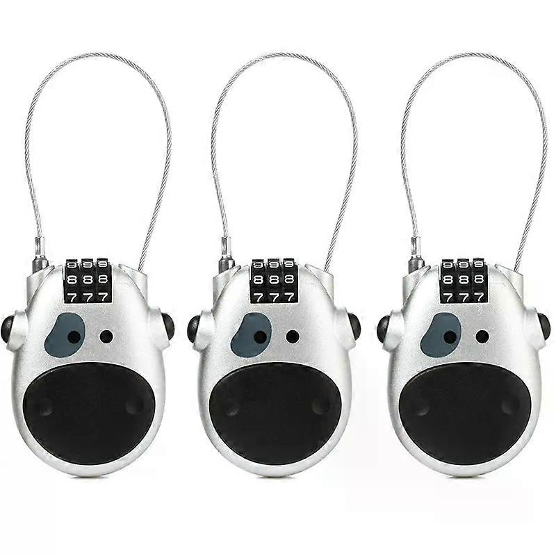 Cable Combination Lock Adjustable Cable Code Locks 3 Digit Combination Lock Security Wire Combo Steel Cable Locks