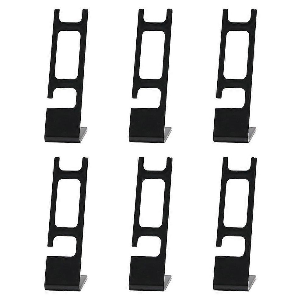 黒いプラスチック製の時計のディスプレイスタンドは、時計やジュエリーに適したモダンなデザインの保管用です 6個