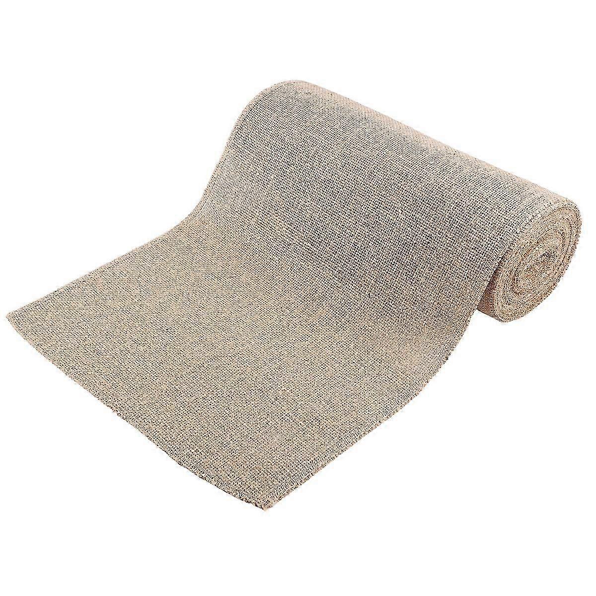 1 Roll Burlap Table Runner 30cm Width 10M Long Burlap Fabric Roll