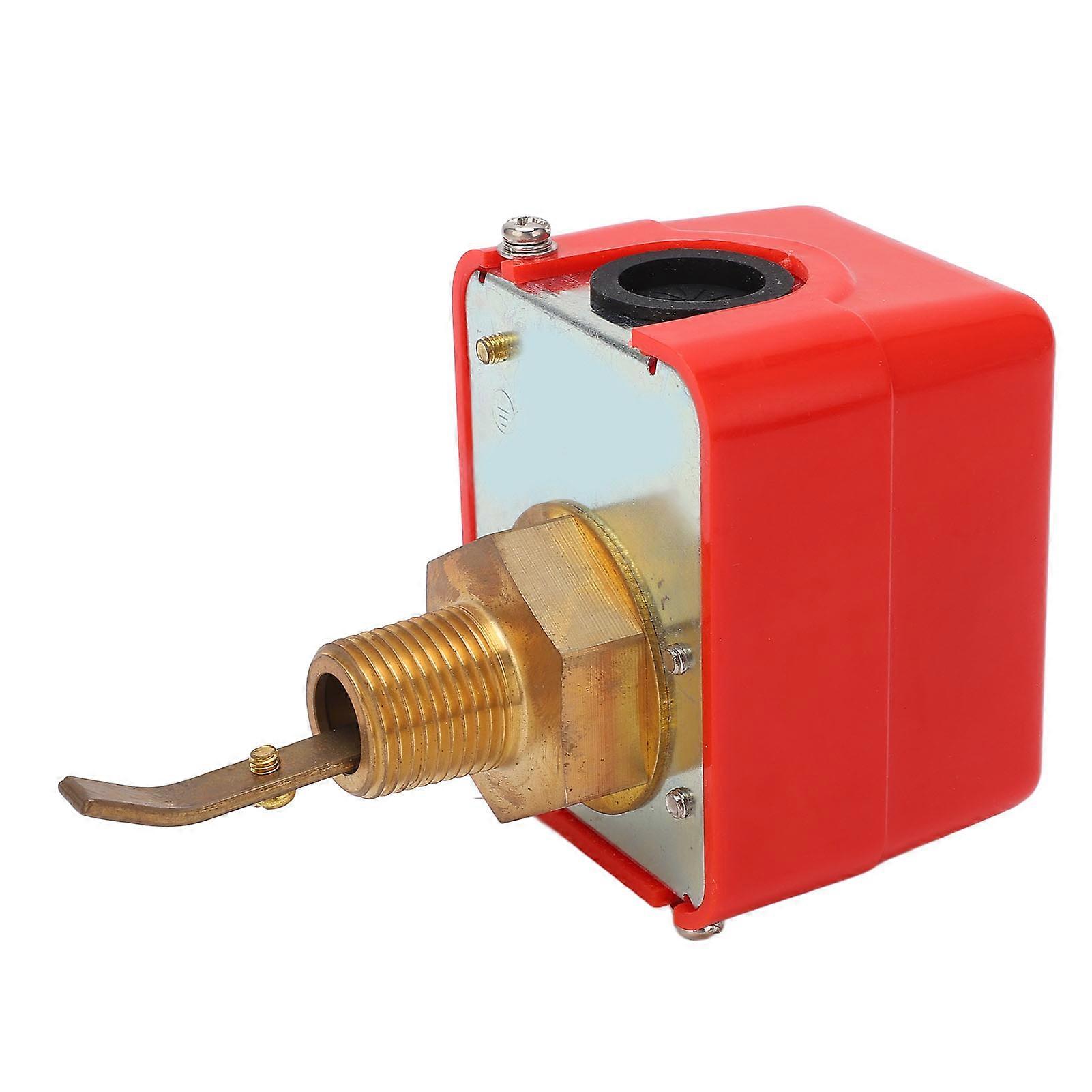 Water Flow Switch Paddle Control Brass SPDT Contacts 15A Flow Switch for Central Air Conditioning 220VAC 