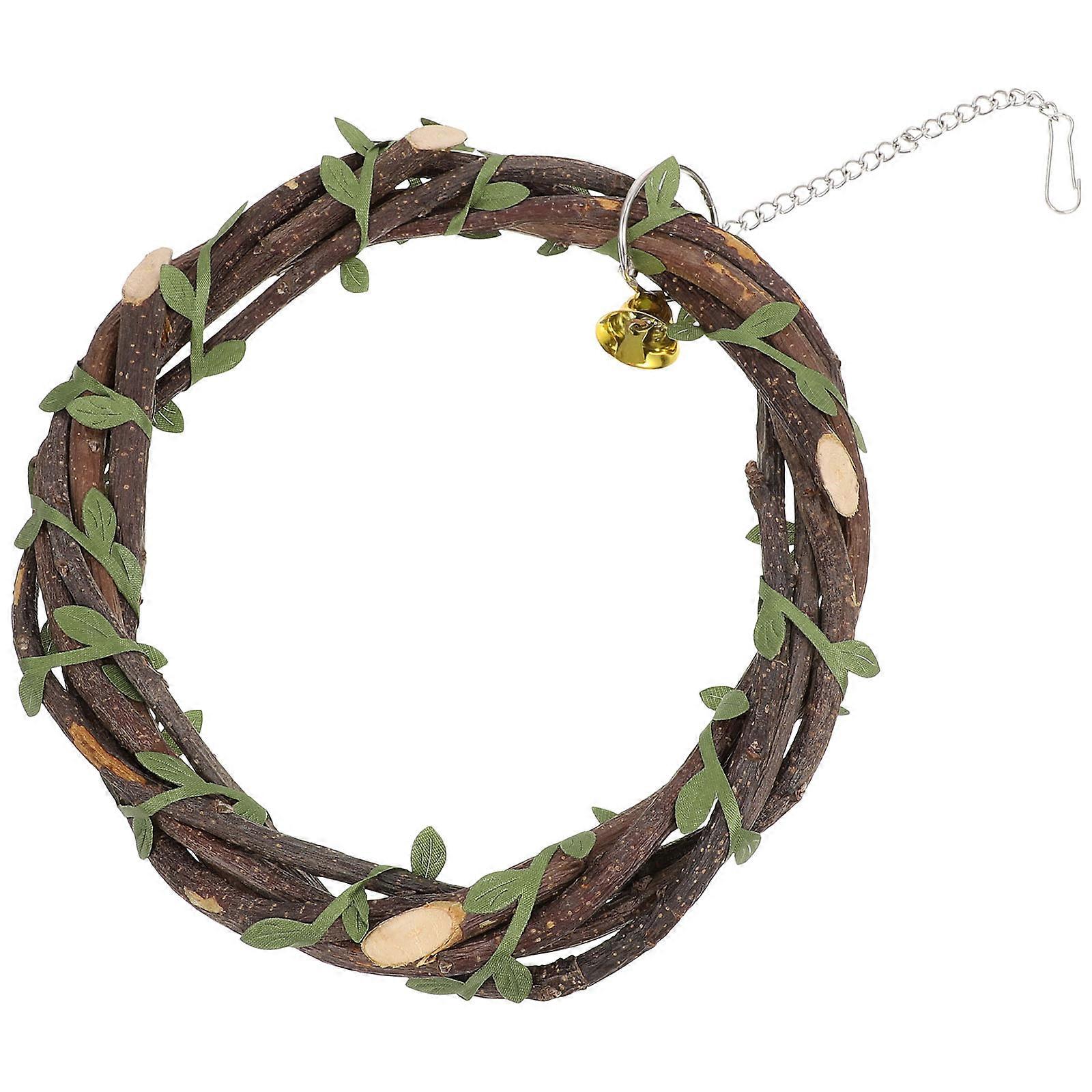 Rattan Bird Swing Toy for Parrots and Parakeets Fun Climbing and Resting Activity 1 Count