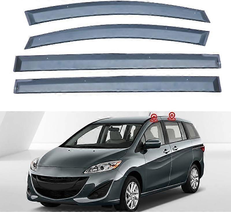 Wind Deflectors for Mazda5 Generation 3 2010-2019, 4-Piece Side Window Rain Guards, Durable Auto Accessories