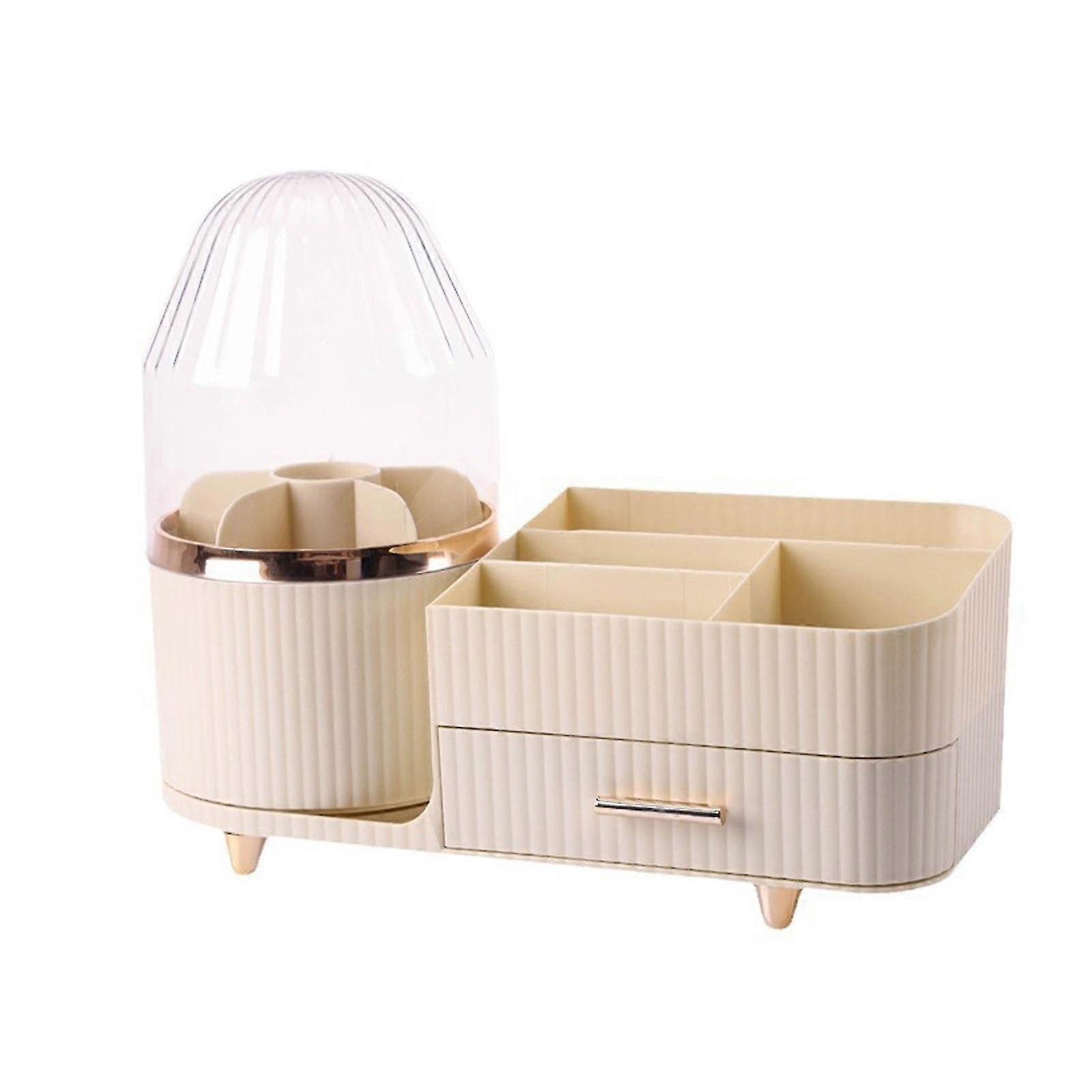 Makeup Organizer, 360 Rotating Makeup Organizer for Vanity with Drawers, Large Capacity Cosmetic Display Cases, Cosmetic Organizer