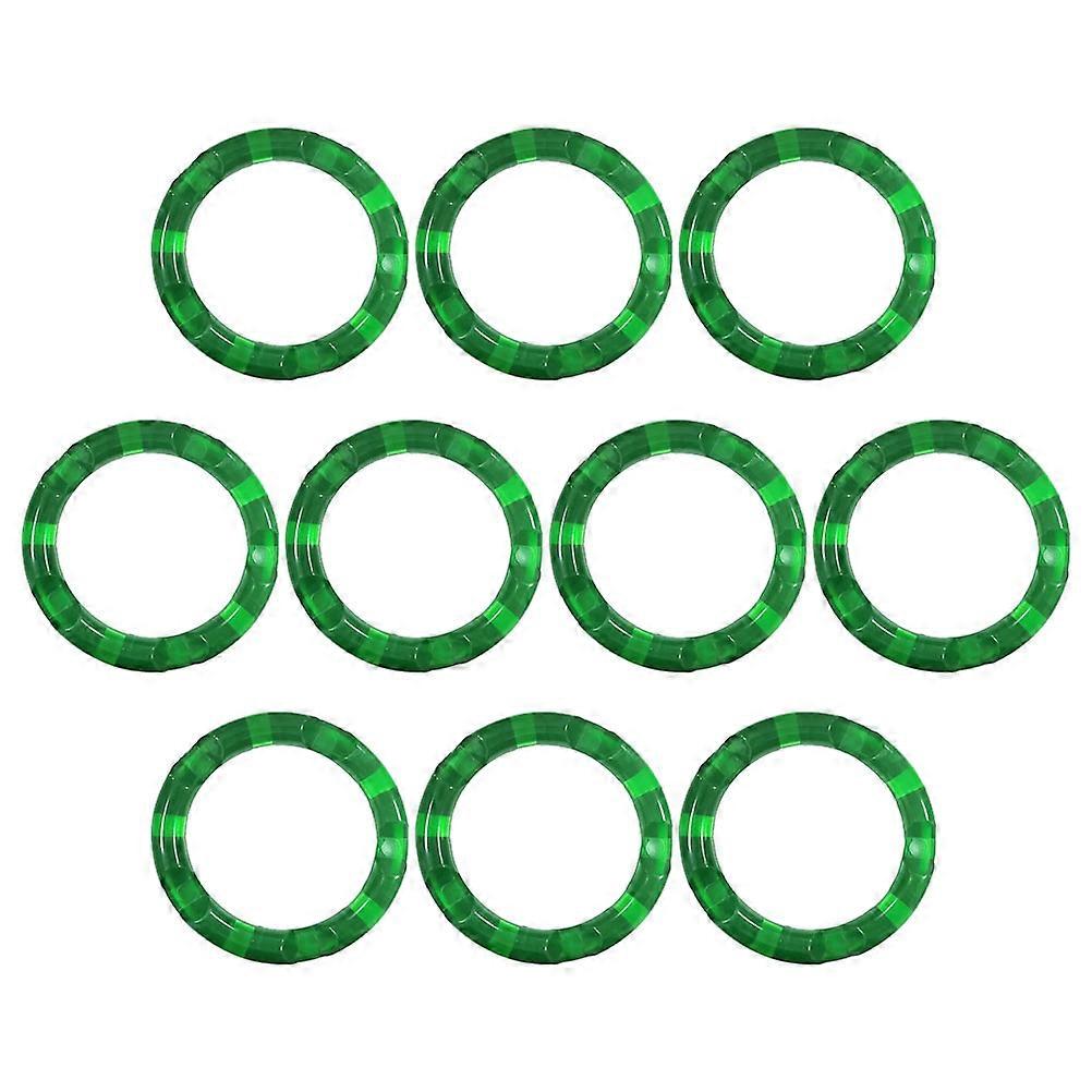 Green Plastic Fruits Display Ring for Supermarket Use Suitable for Watermelon and Other Fruits 10 Pieces