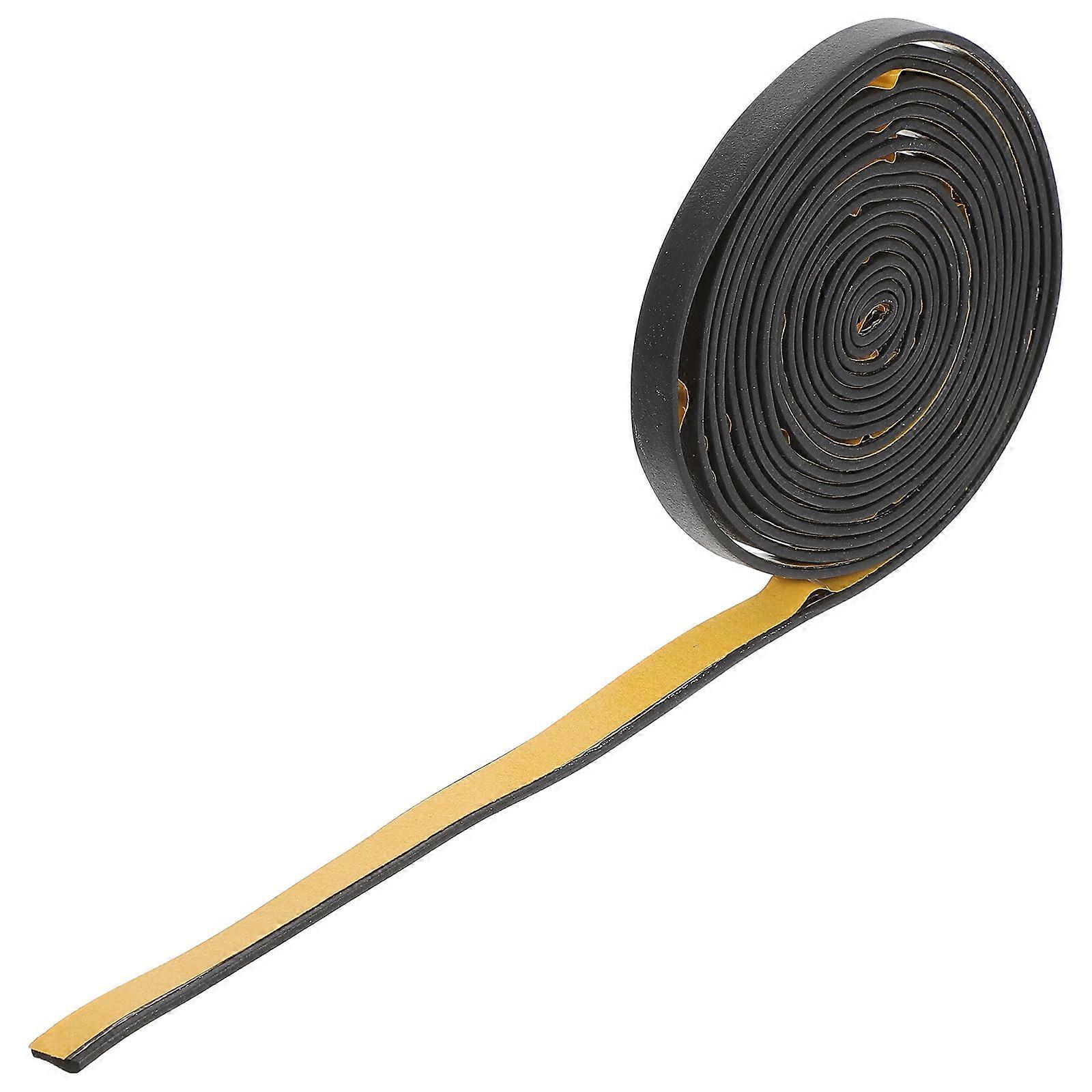 Soundproof Door Seal Strip Black Self-Adhesive Sealing Tape For Glass Doors And Windows 1 Roll