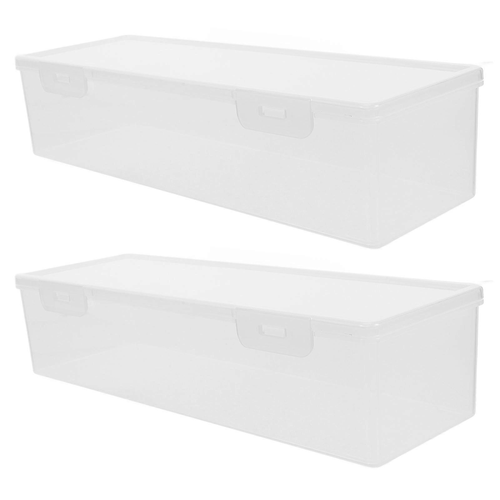 2pcs Stackable Food Storage Containers for Fridge – Compact Toast Box for Easy, Versatile Food Organization – Reusable Design